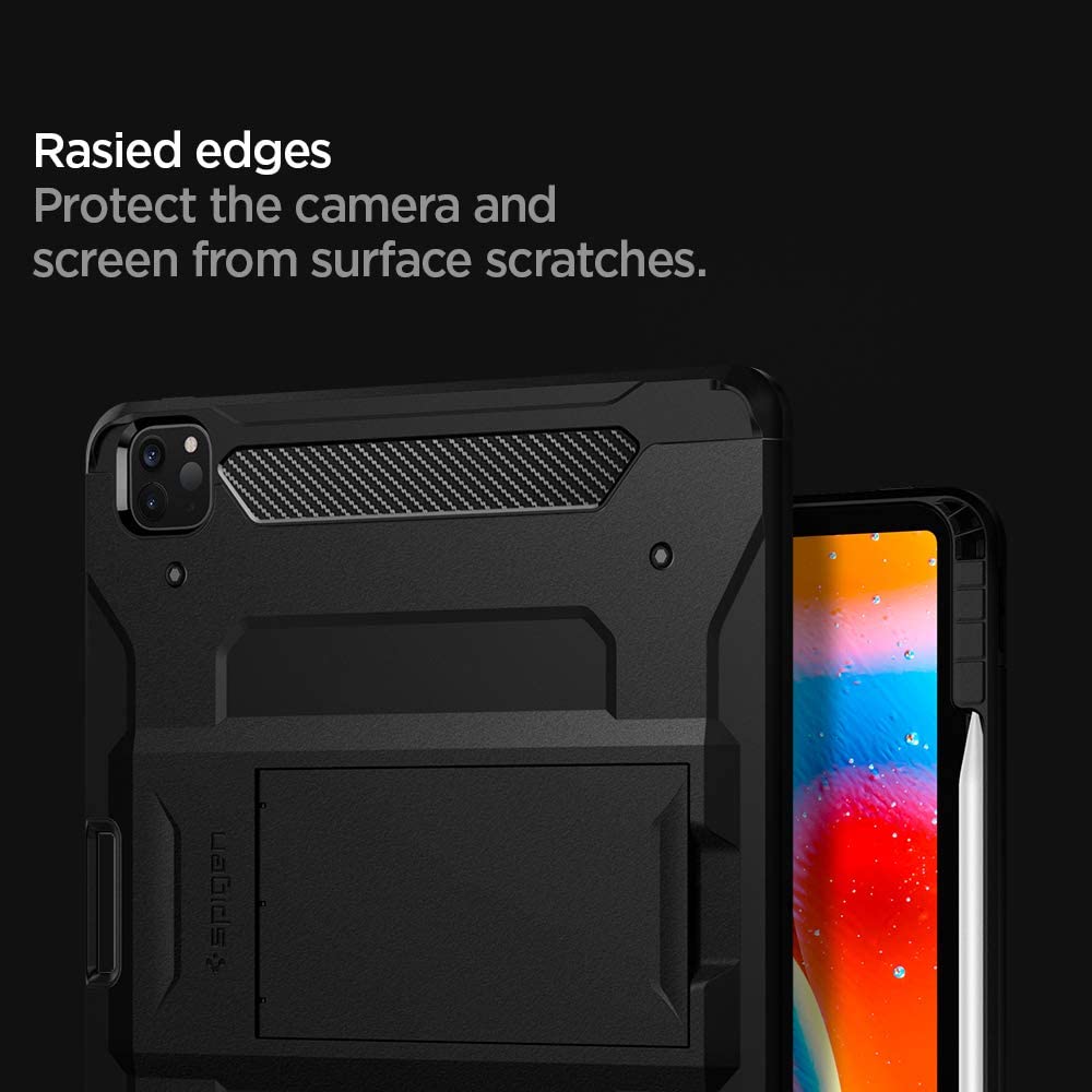 spigen Tough Armor Pro Polycarbonate & Carbon Fiber Back Cover for Apple iPad Pro 11 Inch (Air Cushion Technology, Black) spigen Tough Armor Pro Polycarbonate & Carbon Fiber Back Cover for Apple iPad Pro 11 Inch (Air Cushion Technology, Black)_9