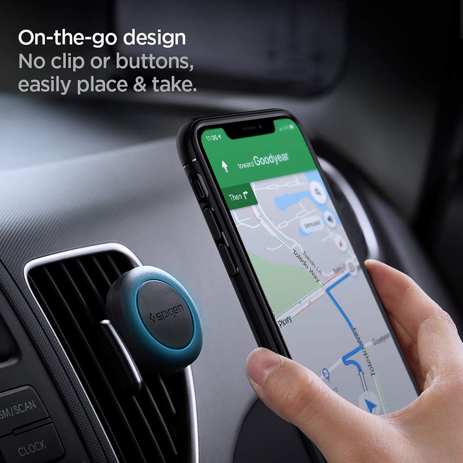 spigen Dashboard Mobile Holder (Magnetic Holder, SGP11583, Black)_15
