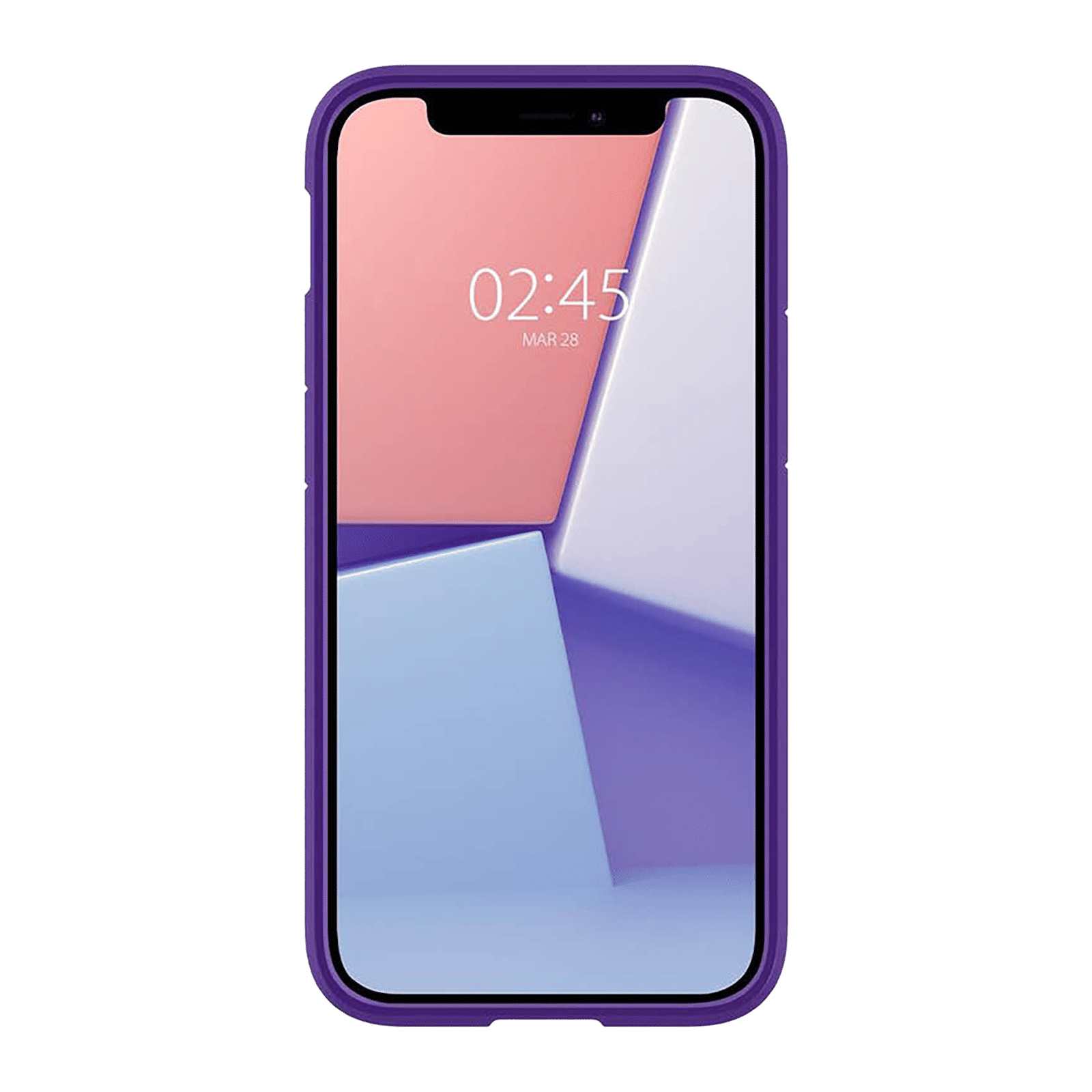 spigen Crystal Hybrid TPU Back Cover for Apple iPhone 12 Mini (Wireless Charging, Hydrangea Purple)_11
