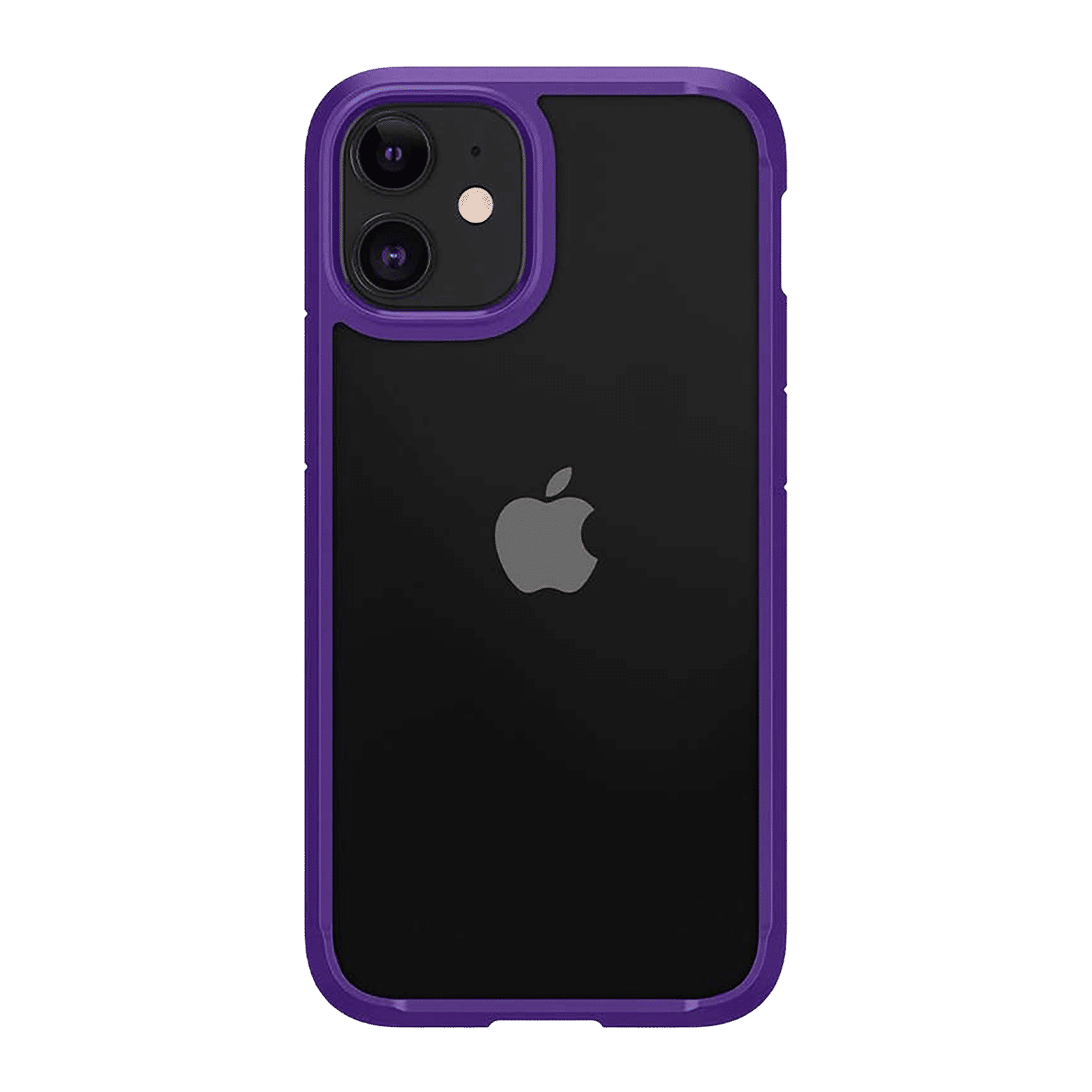 spigen Crystal Hybrid TPU Back Cover for Apple iPhone 12 Mini (Wireless Charging, Hydrangea Purple)_3