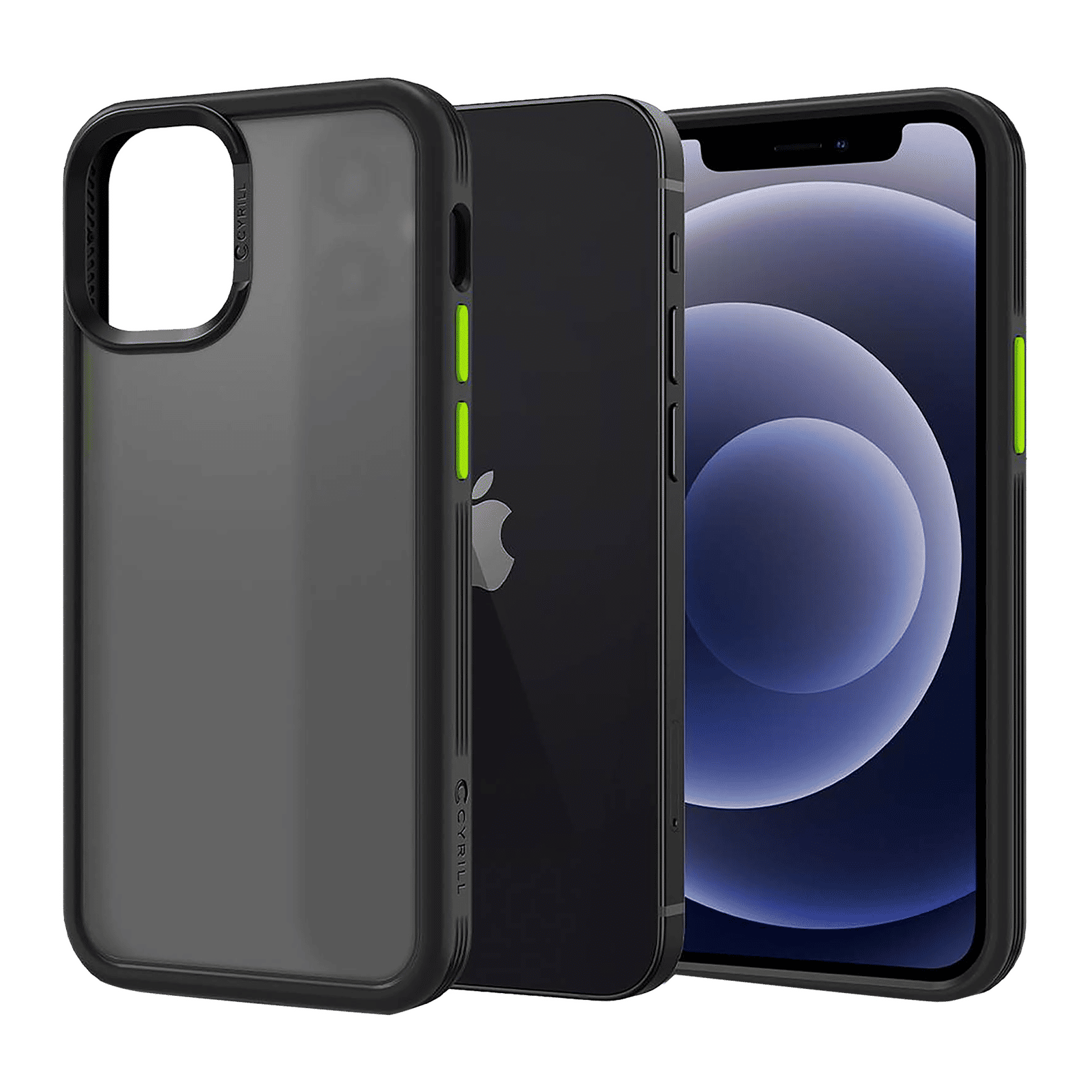 spigen Cyrill Color Brick Hard TPU & Polycarbonate Back Cover for Apple iPhone 12 Mini (Supports Wireless Charging, Black) spigen Cyrill Color Brick Hard TPU & Polycarbonate Back Cover for Apple iPhone 12 Mini (Supports Wireless Charging, Black)_10