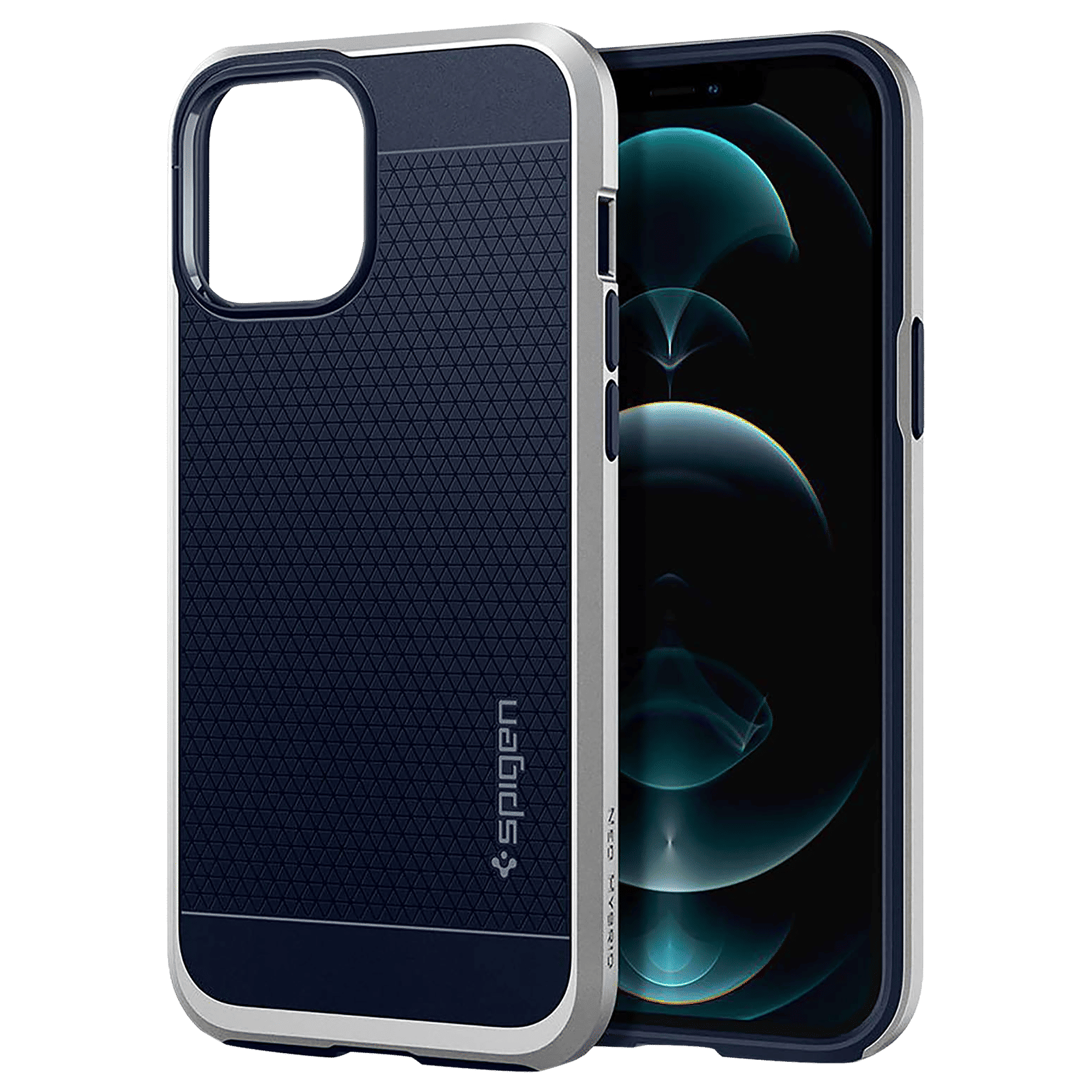 spigen Neo Hybrid TPU & PC Back Case For iPhone 12 Pro Max (Form-Fitted Construction, ACS02249, Satin Silver) spigen Neo Hybrid TPU & PC Back Case For iPhone 12 Pro Max (Form-Fitted Construction, ACS02249, Satin Silver)_10