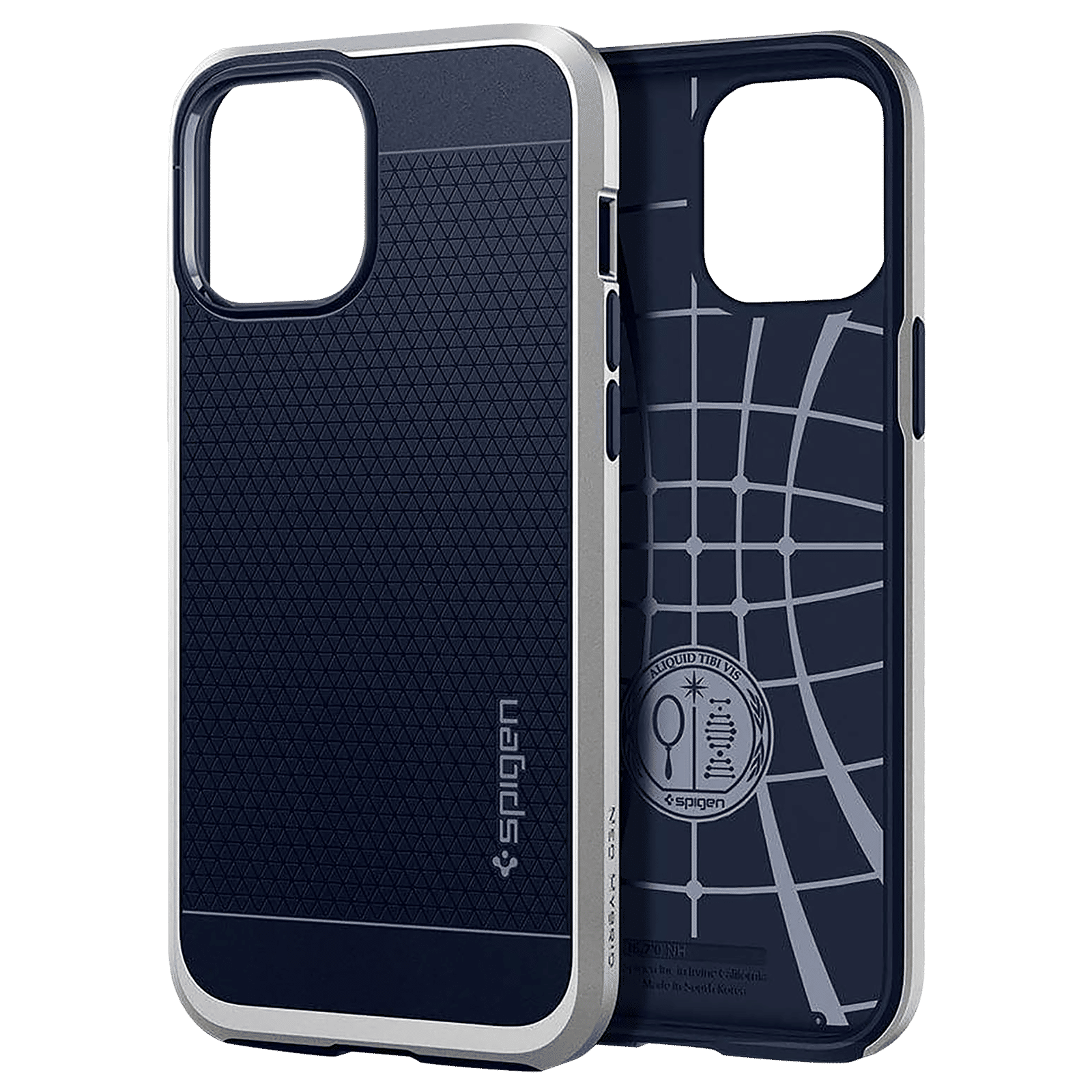 spigen Neo Hybrid TPU & PC Back Case For iPhone 12 Pro Max (Form-Fitted Construction, ACS02249, Satin Silver) spigen Neo Hybrid TPU & PC Back Case For iPhone 12 Pro Max (Form-Fitted Construction, ACS02249, Satin Silver)_11