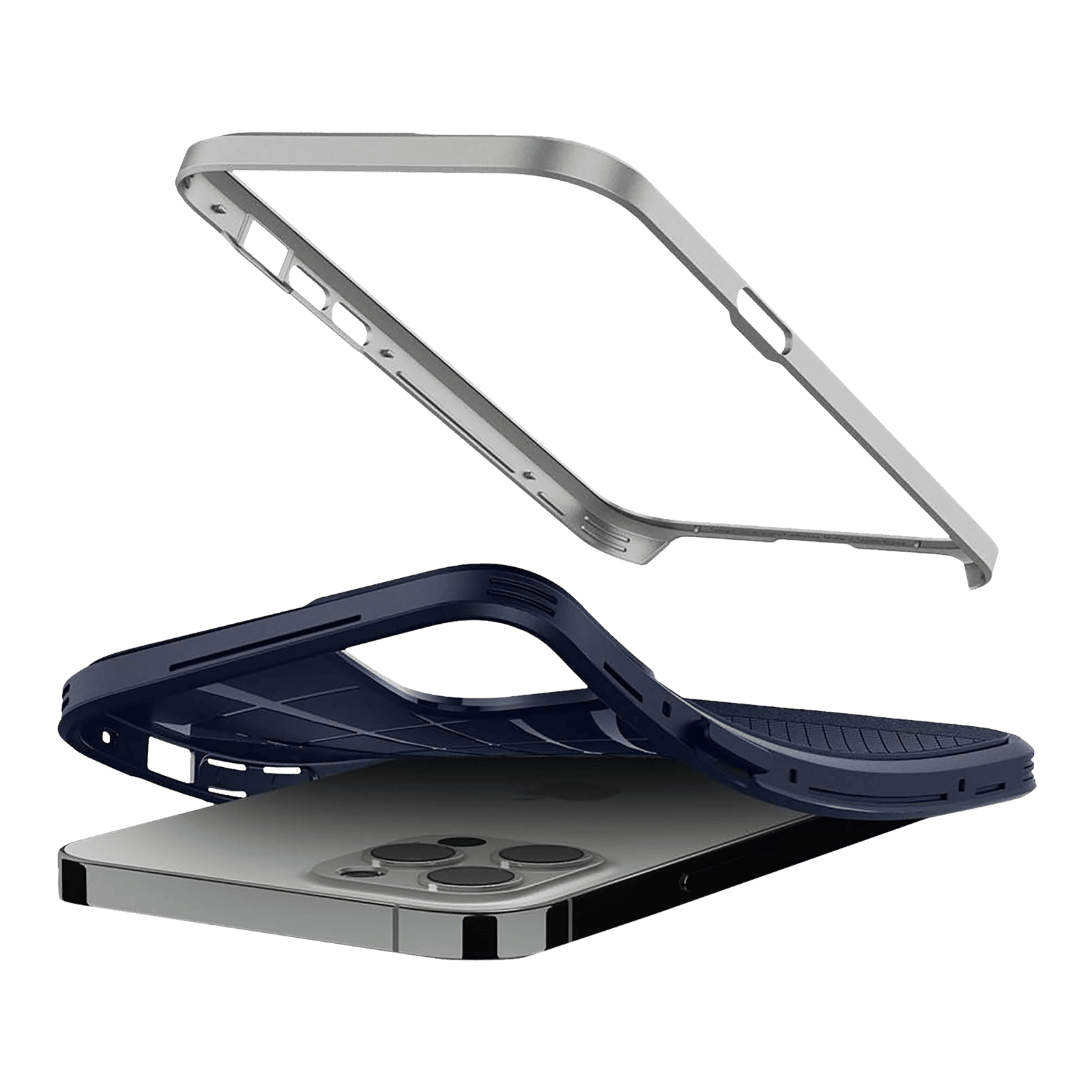 spigen Neo Hybrid TPU & PC Back Case For iPhone 12 Pro Max (Form-Fitted Construction, ACS02249, Satin Silver) spigen Neo Hybrid TPU & PC Back Case For iPhone 12 Pro Max (Form-Fitted Construction, ACS02249, Satin Silver)_13
