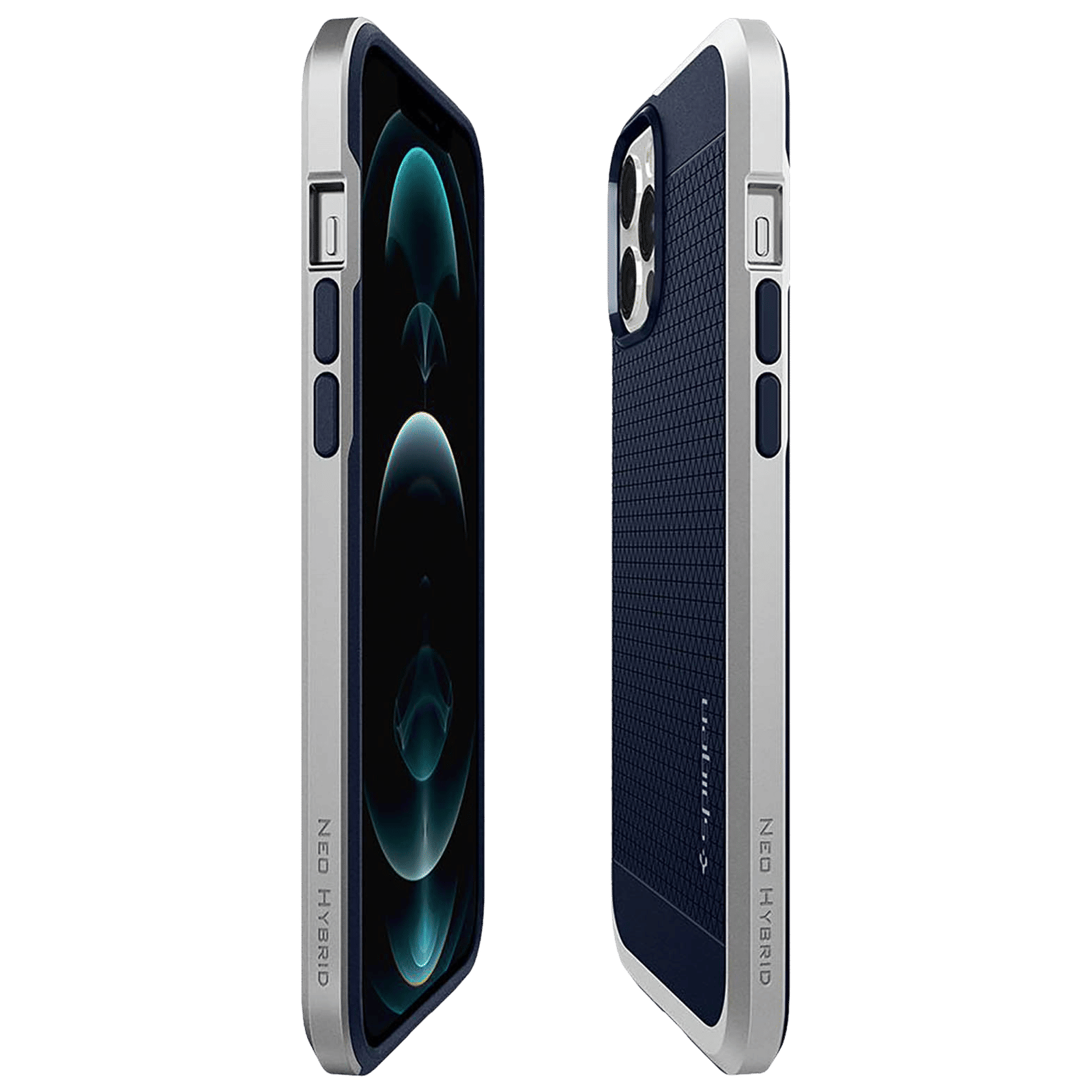 spigen Neo Hybrid TPU & PC Back Case For iPhone 12 Pro Max (Form-Fitted Construction, ACS02249, Satin Silver) spigen Neo Hybrid TPU & PC Back Case For iPhone 12 Pro Max (Form-Fitted Construction, ACS02249, Satin Silver)_9