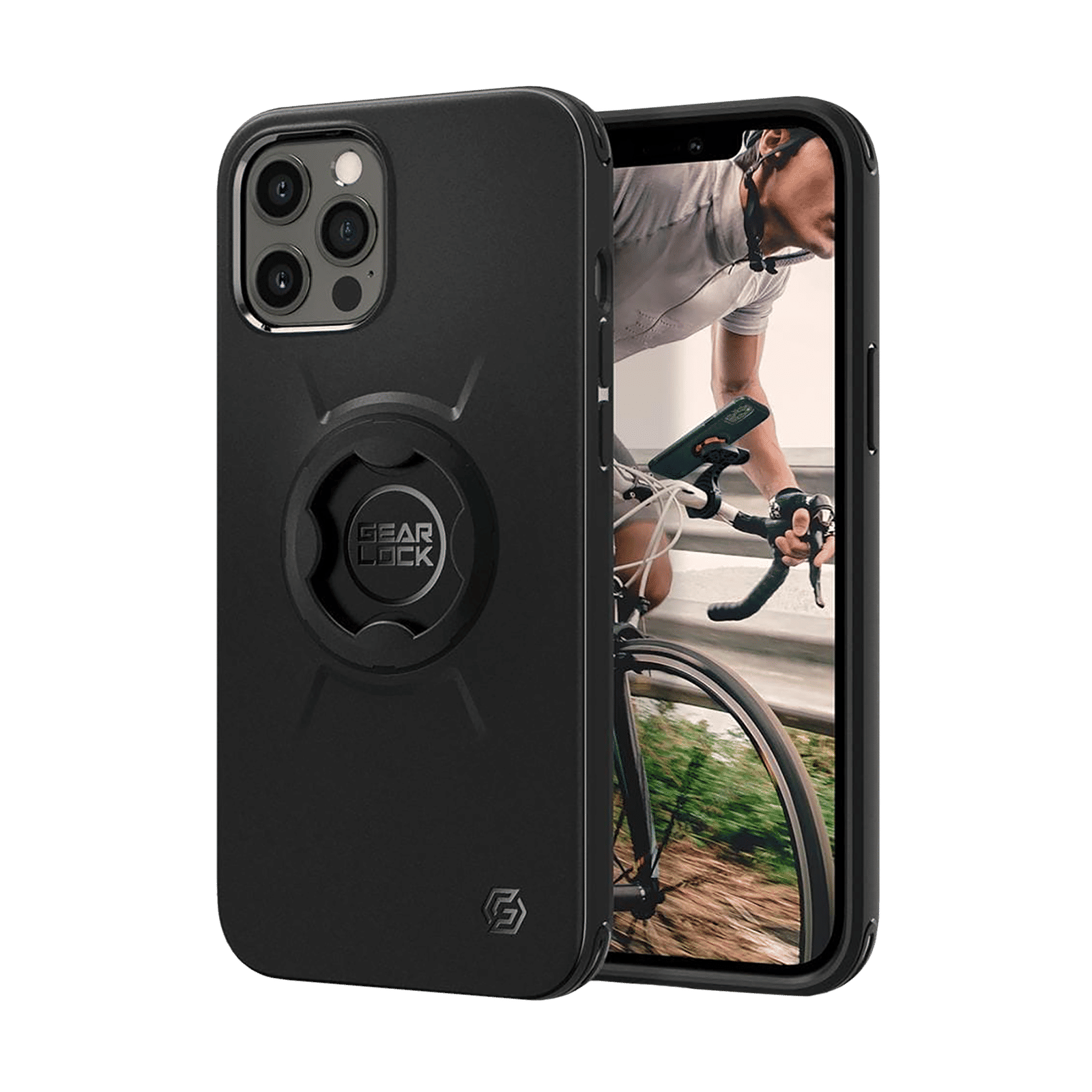 spigen Gearlock TPU & Polycarbonate Bike Mount Case for Apple iPhone 12 Pro Max (Air Cushion Technology, Black) spigen Gearlock TPU & Polycarbonate Bike Mount Case for Apple iPhone 12 Pro Max (Air Cushion Technology, Black)_1