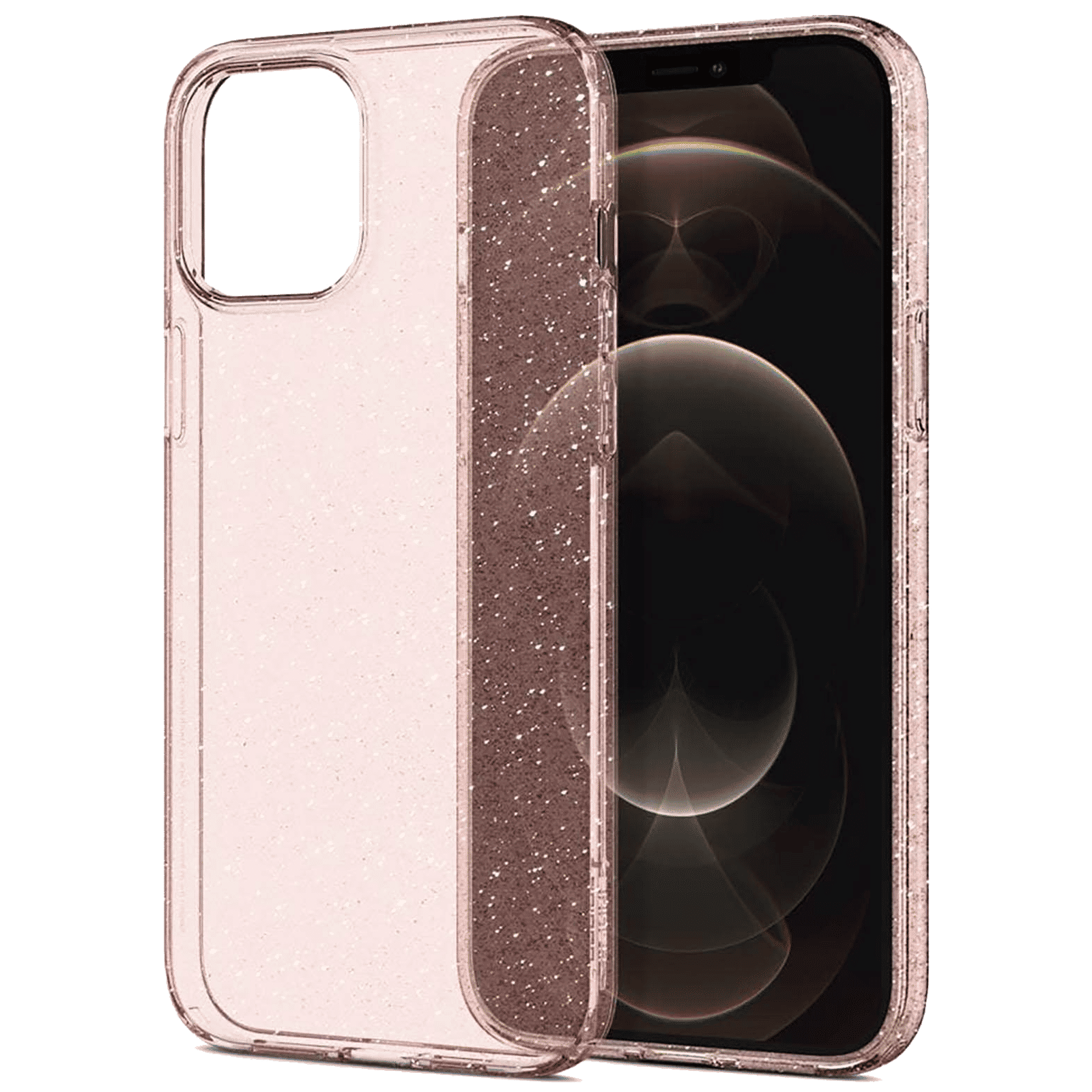 spigen Liquid Crystal Glitter TPU Back Cover for Apple iPhone 12 Pro Max (Wireless Charging Compatible, Rose Quartz) spigen Liquid Crystal Glitter TPU Back Cover for Apple iPhone 12 Pro Max (Wireless Charging Compatible, Rose Quartz)_17