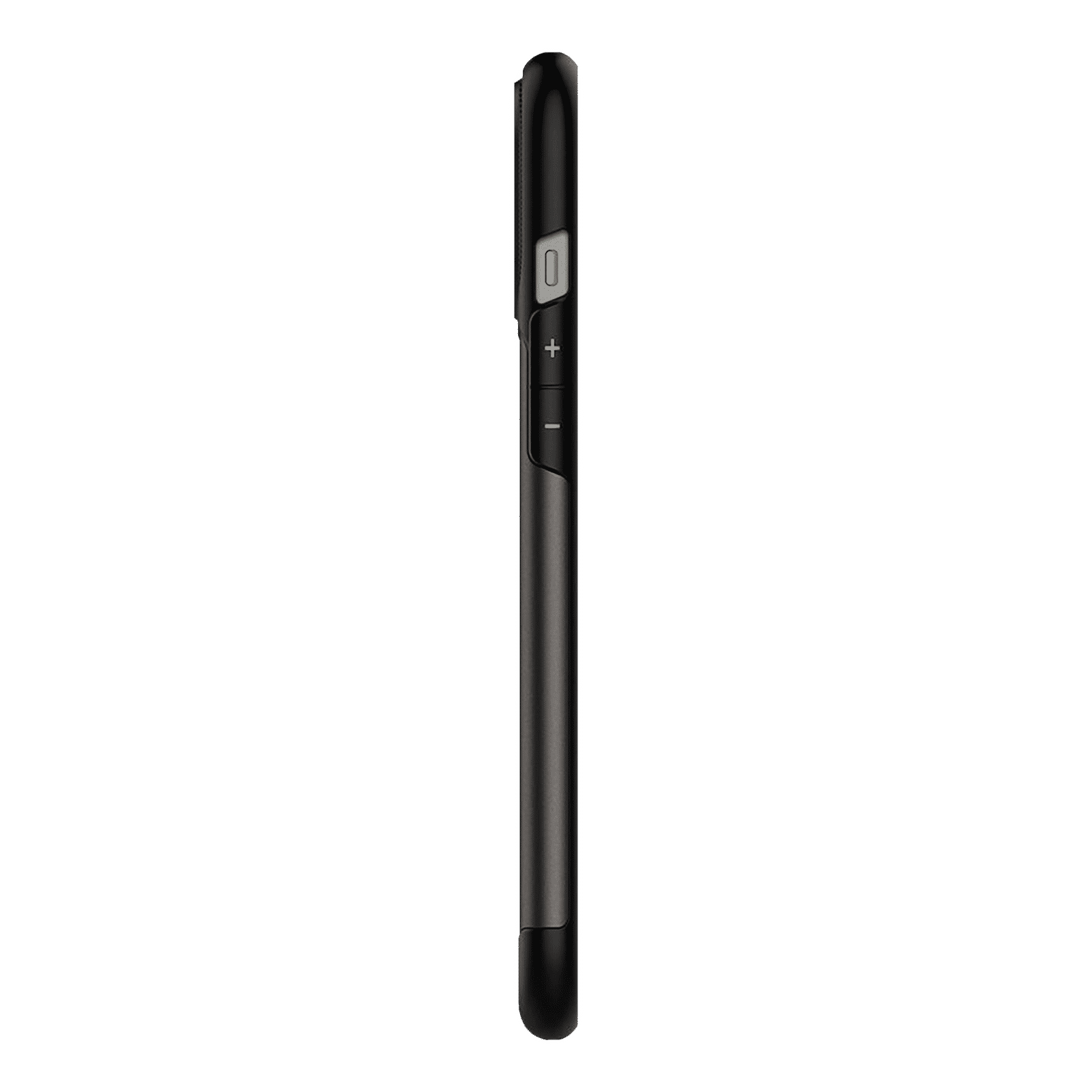 spigen Slim Armor Polycarbonate Thermoplastic Polyurethane Back Case with Stand for Apple iPhone 12 Pro Max (Air Cushion Technology, ACS01480, Gun Metal)_3