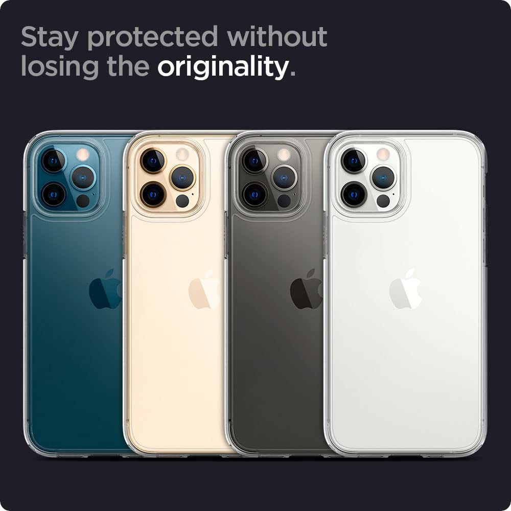 spigen Crystal Hybrid TPU & Polycarbonate Back Cover for Apple iPhone 12 Pro Max (Mil Grade Protection, Clear) spigen Crystal Hybrid TPU & Polycarbonate Back Cover for Apple iPhone 12 Pro Max (Mil Grade Protection, Clear)_7