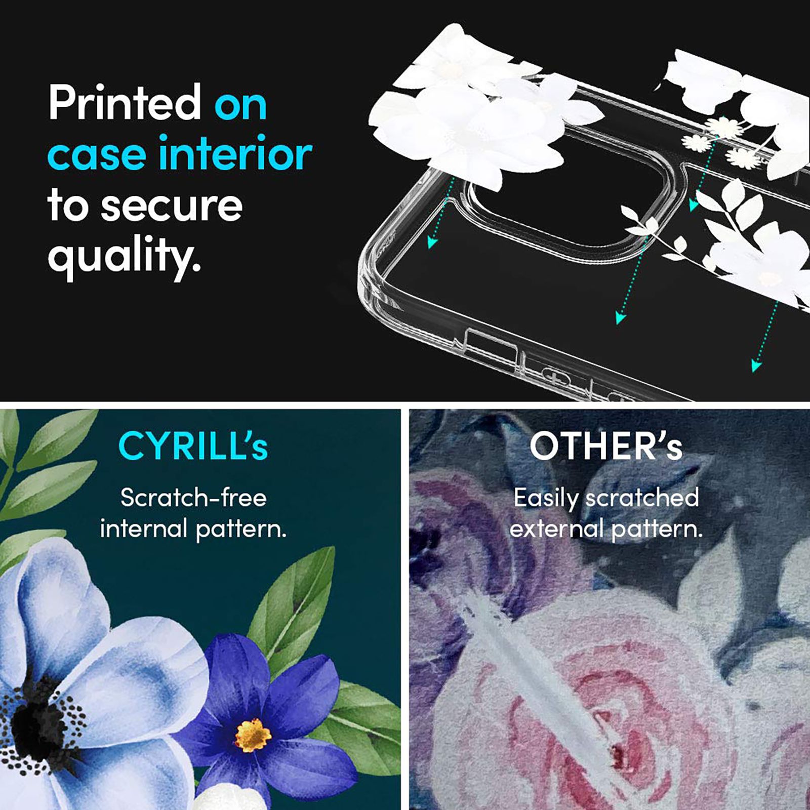 spigen Cecile TPU & Polycarbonate Back Cover for Apple iPhone 12 Pro Max (Wireless Charging Compatible, Midnight Bloom)_5