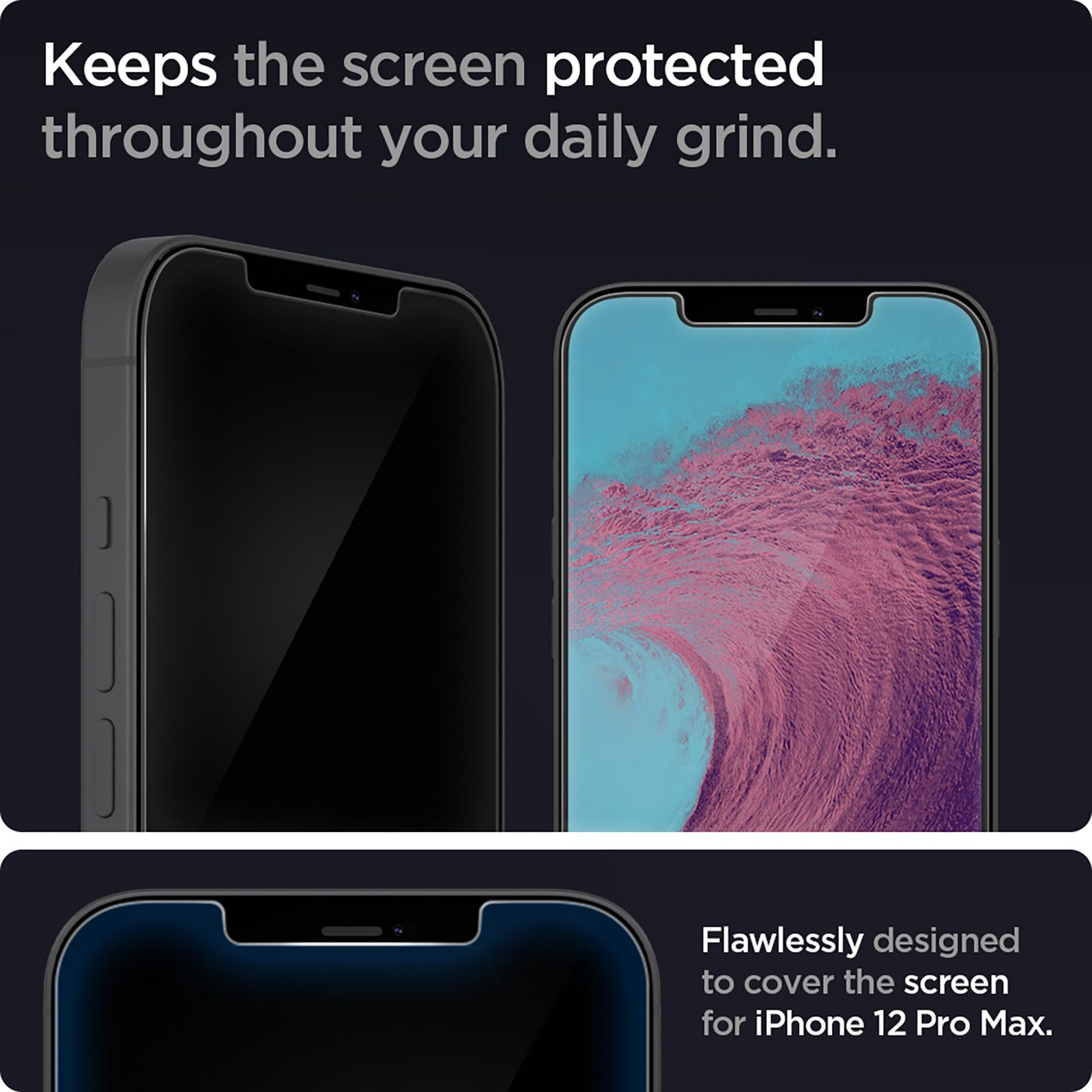 spigen Screen Protector for Apple iPhone 12 Pro Max (Oleophobic Coating) spigen Screen Protector for Apple iPhone 12 Pro Max (Oleophobic Coating)_2