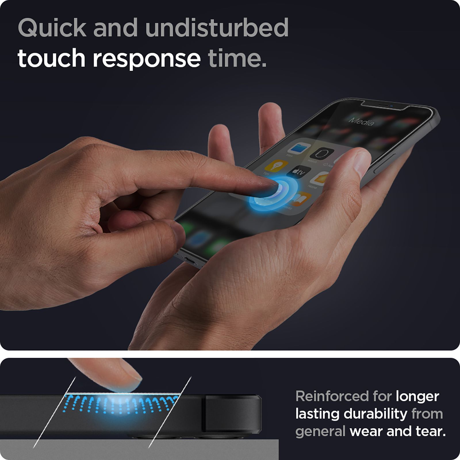 spigen Screen Protector for Apple iPhone 12 Pro Max (Oleophobic Coating) spigen Screen Protector for Apple iPhone 12 Pro Max (Oleophobic Coating)_3