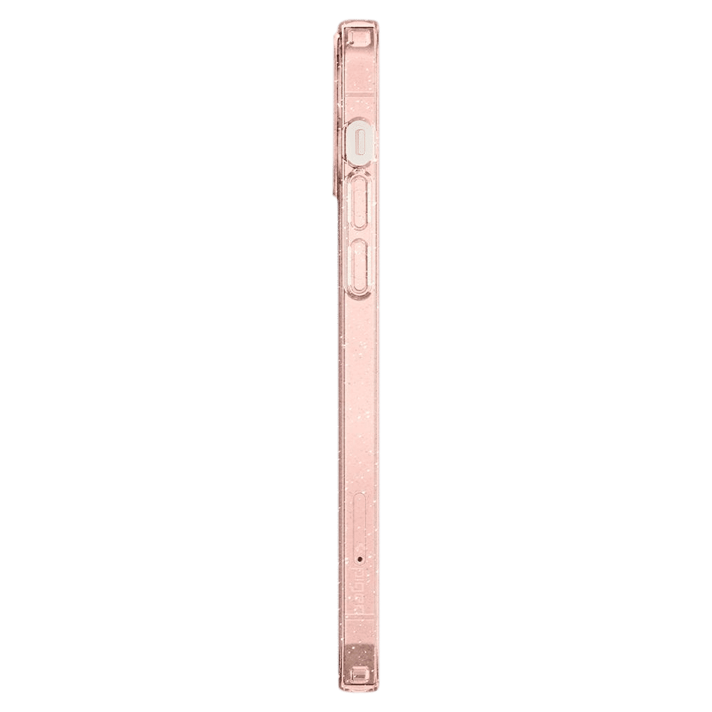 spigen Liquid Crystal Glitter TPU Back Cover for Apple iPhone 12, 12 Pro (Supports Wireless Charging, Rose Quartz)_8