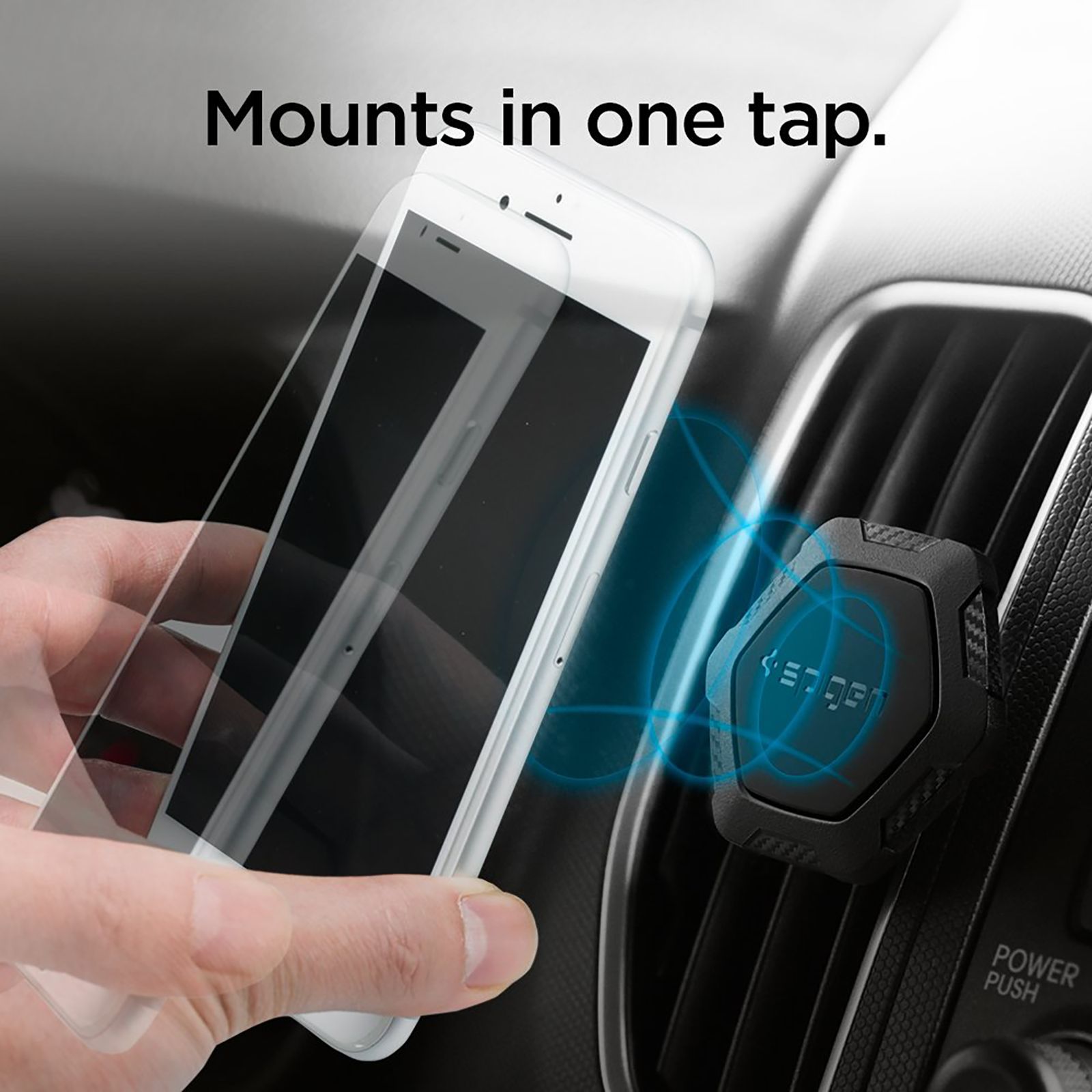 spigen Dashboard Mobile Holder (Protective Film, 000CG20879, Black)_7