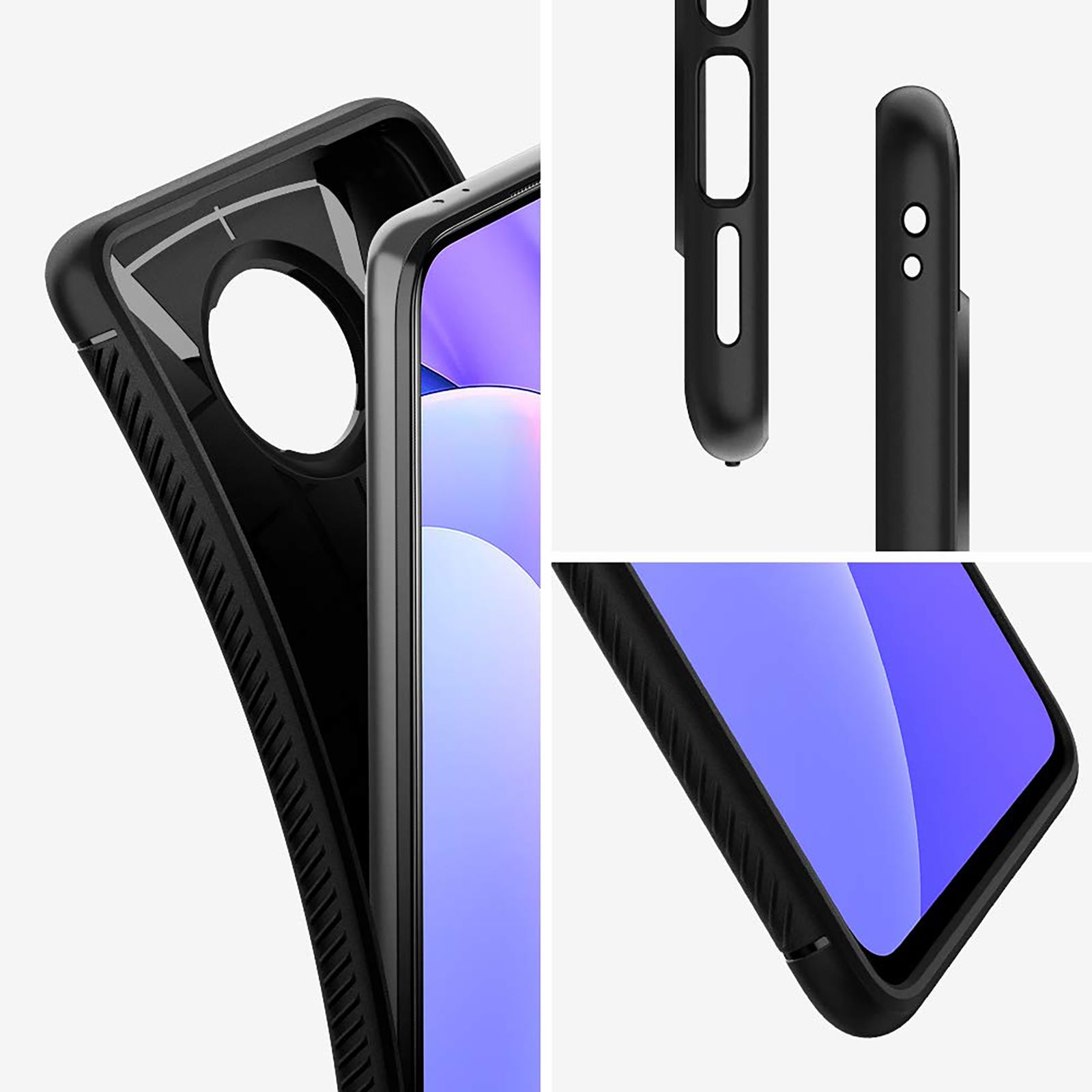 spigen Rugged Armor TPU Back Case For Mi 10T Lite/Mi 10i 5G (Air Cushion Technology, ACS02281, Matte Black)_4