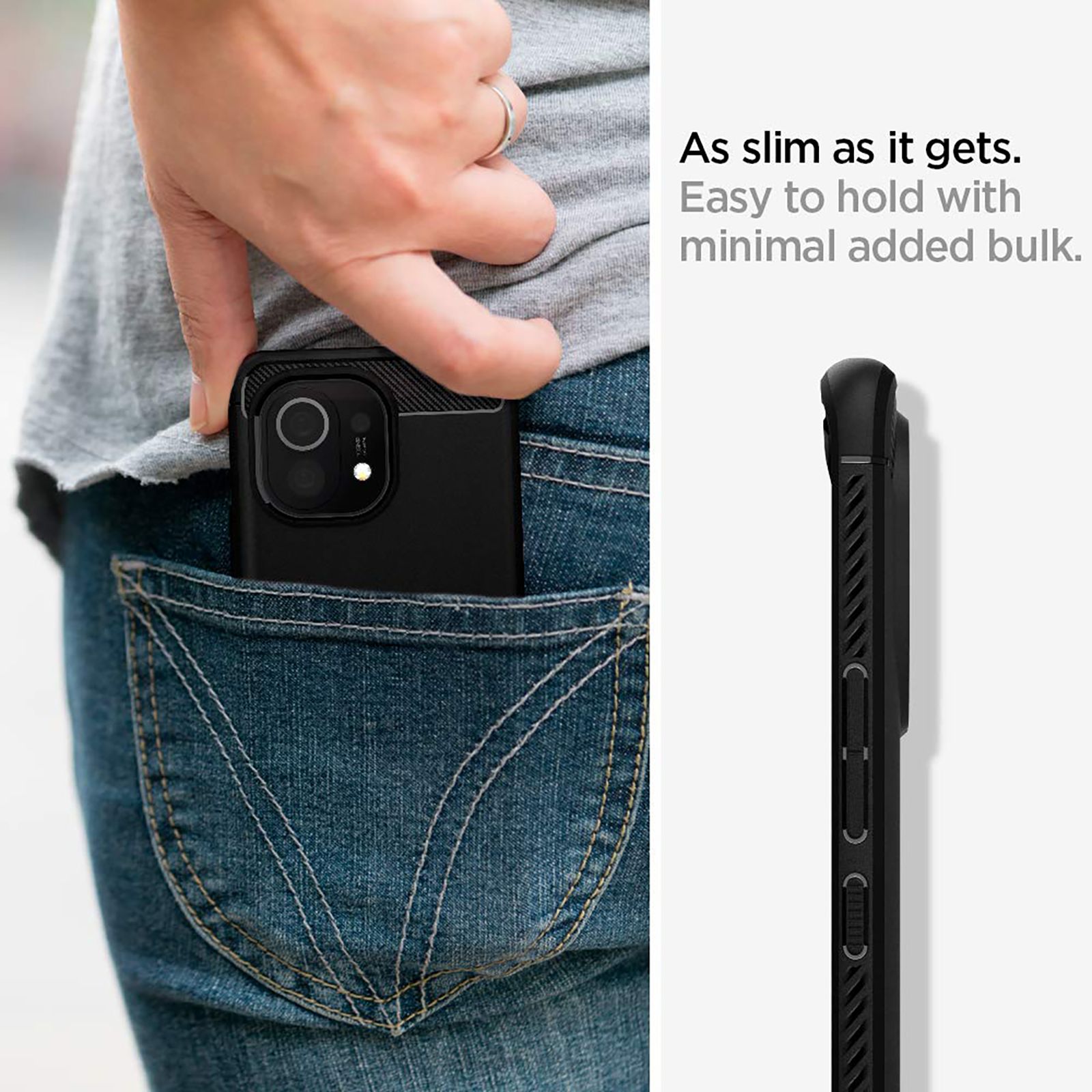 spigen Rugged Armor TPU Back Cover for Xiaomi Mi 11 (Air Cushion Technology, Matte Black) spigen Rugged Armor TPU Back Cover for Xiaomi Mi 11 (Air Cushion Technology, Matte Black)_19