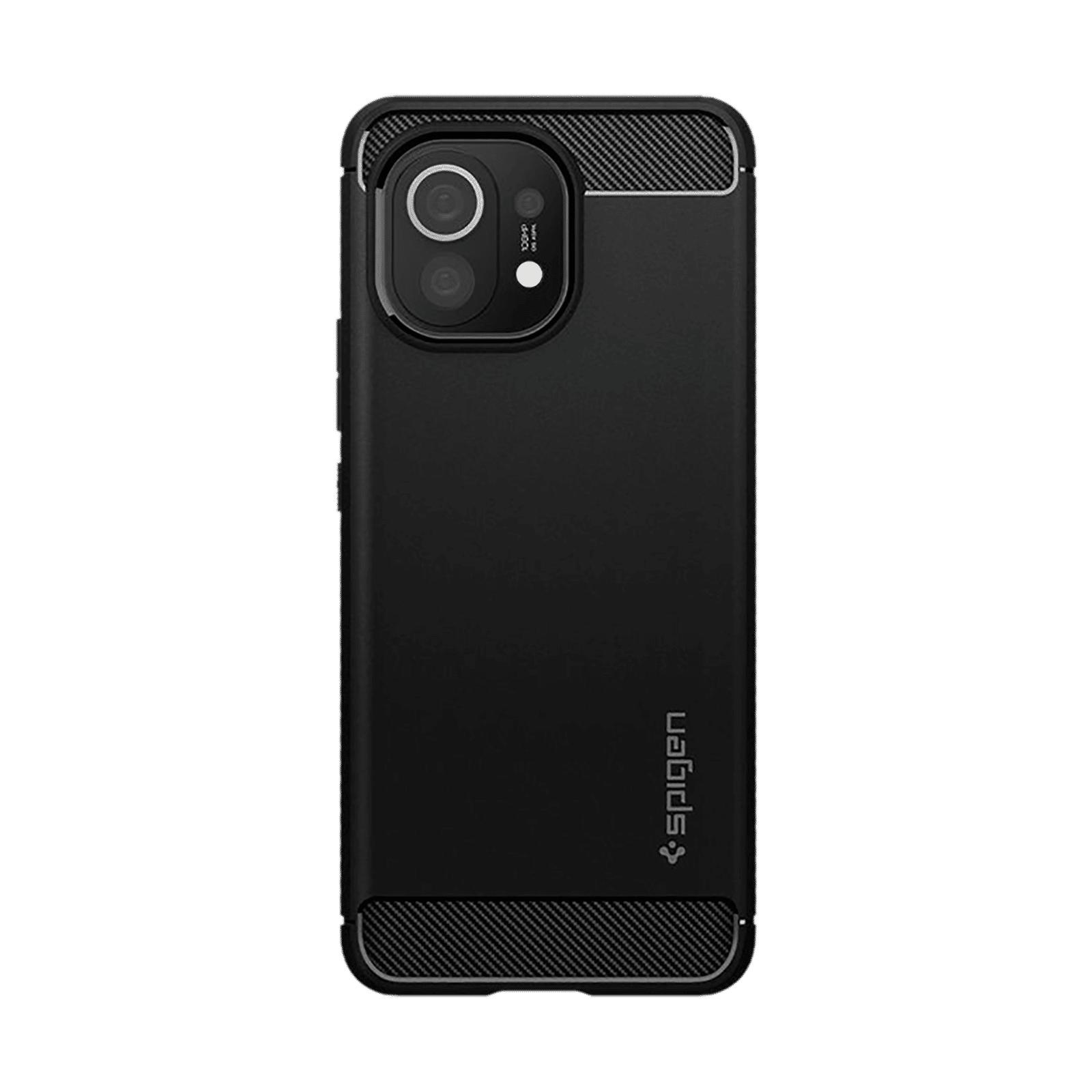 spigen Rugged Armor TPU Back Cover for Xiaomi Mi 11 (Air Cushion Technology, Matte Black) spigen Rugged Armor TPU Back Cover for Xiaomi Mi 11 (Air Cushion Technology, Matte Black)_8
