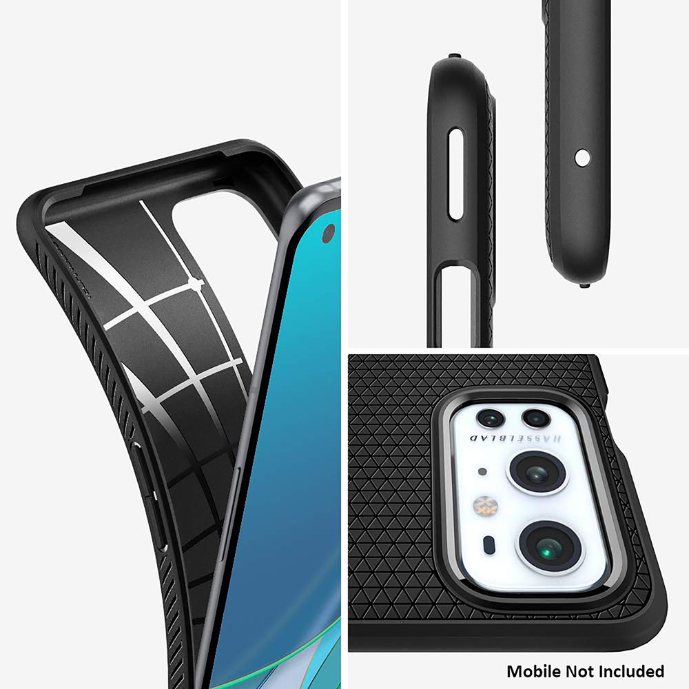 spigen Liquid Air TPU Back Cover for OnePlus 9 Pro 5G (Air Cushion Technology, Matte Black)_15