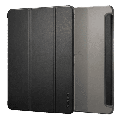 spigen Smart Fold Polycarbonate, Polyurethane Leather Flip Cover for Apple iPad Pro 11 Inch (Wireless Charging Compatible, Black)
