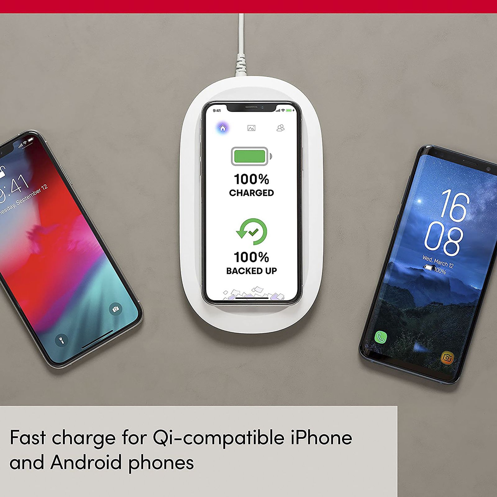 SanDisk Ixpand 10W Wireless Charger for iPhone 8, X, XS, SE (2020), 11, 12/SAMSUNG Galaxy S7, S8, S9, S10, S20, S20 FE, S21, Note 8, 10, 20/One Plus 8 Pro, 9R & AirPods Pro (Qi Certified, Overcharging Protection, White)_4