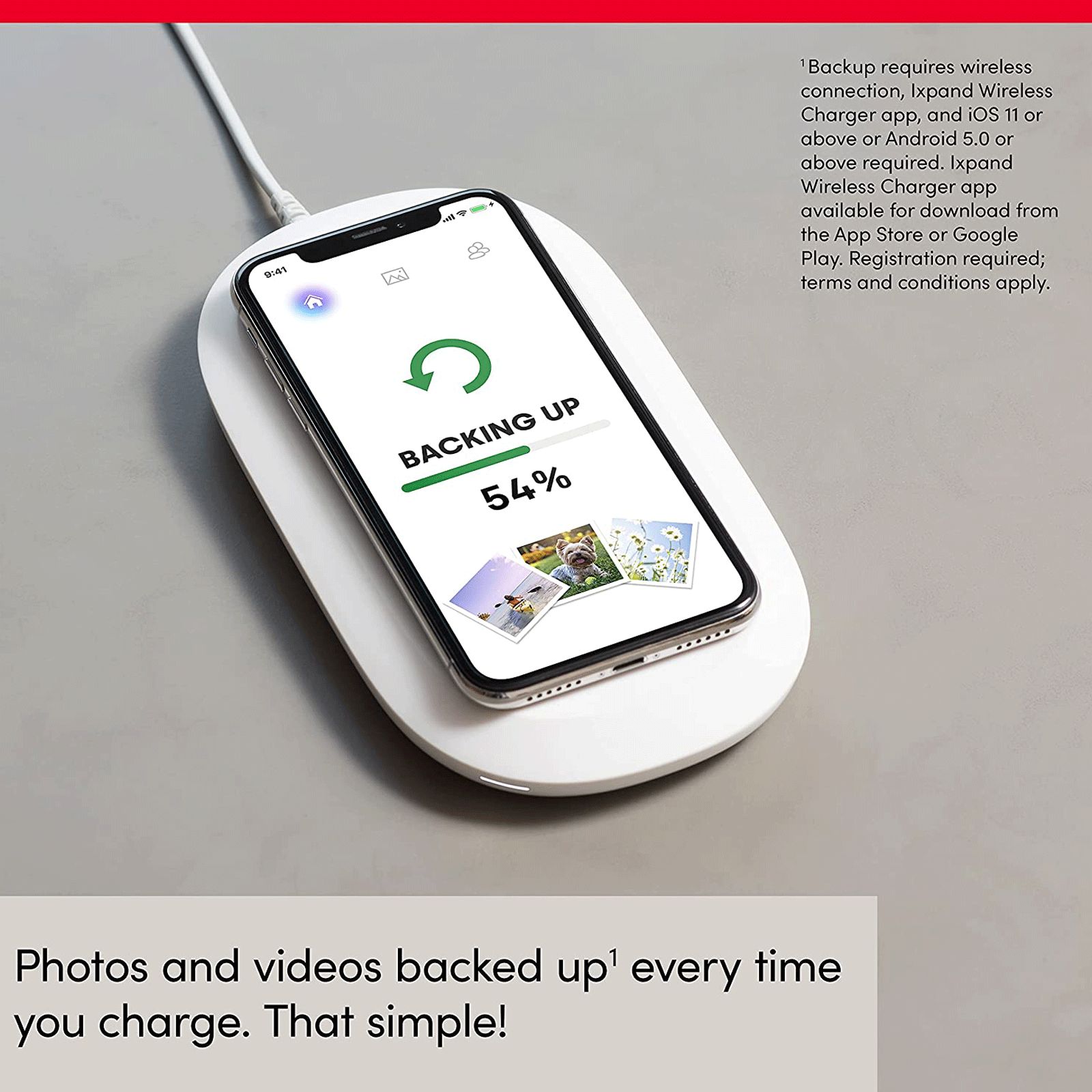 SanDisk Ixpand 10W Wireless Charger for iPhone 8, X, XS, SE (2020), 11, 12/SAMSUNG Galaxy S7, S8, S9, S10, S20, S20 FE, S21, Note 8, 10, 20/One Plus 8 Pro, 9R & AirPods Pro (Qi Certified, Overcharging Protection, White)_5