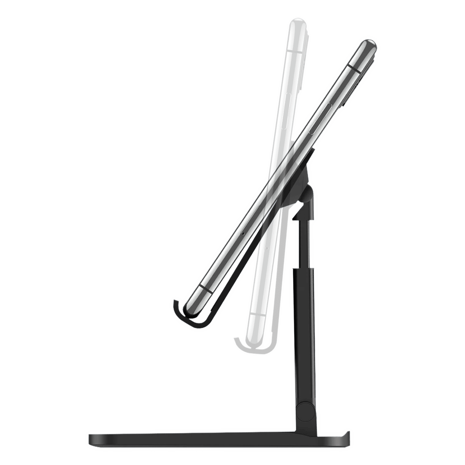 in base IB-1070 Dual Desktop Stand for Mobile & Tablet (360 Degree Rotatable, Black)_6