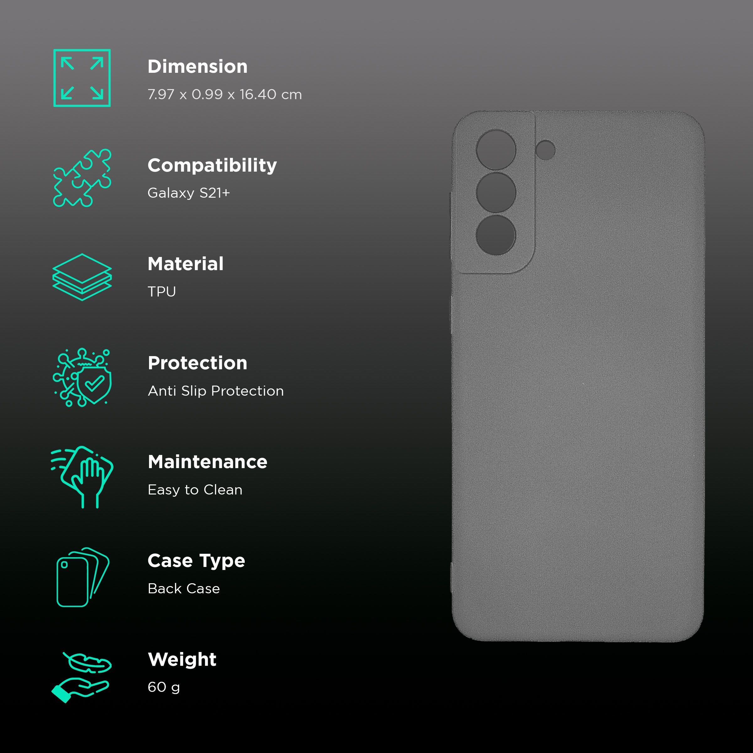 soundREVO TPU Back Cover for SAMSUNG Galaxy S21 Plus (Anti-Slip Grip, Grey) soundREVO TPU Back Cover for SAMSUNG Galaxy S21 Plus (Anti-Slip Grip, Grey)_2