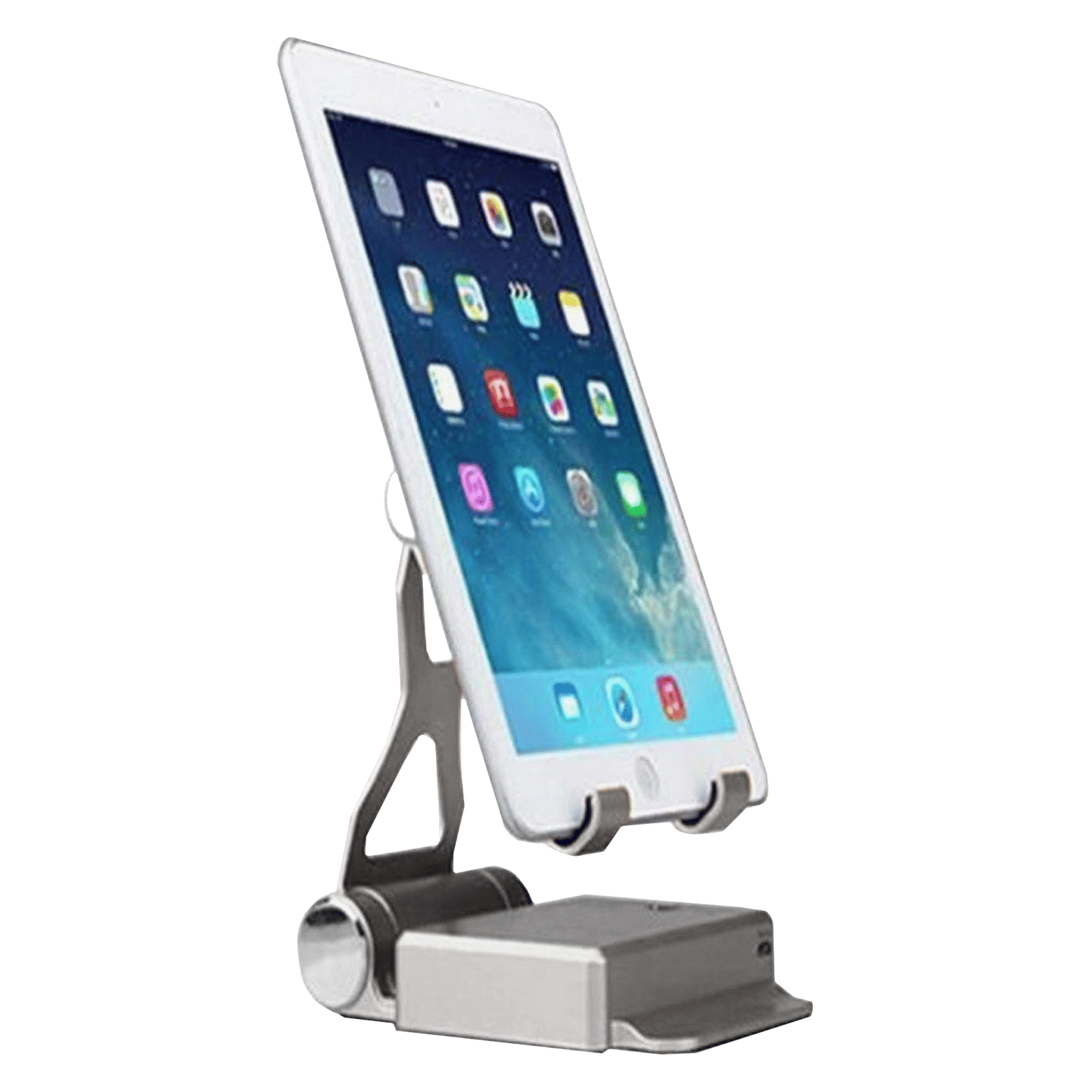 SooPii Foldable Holder For Mobiles and Tablets (In-Built 10000mAh Power Bank, PH01, Silver)_1