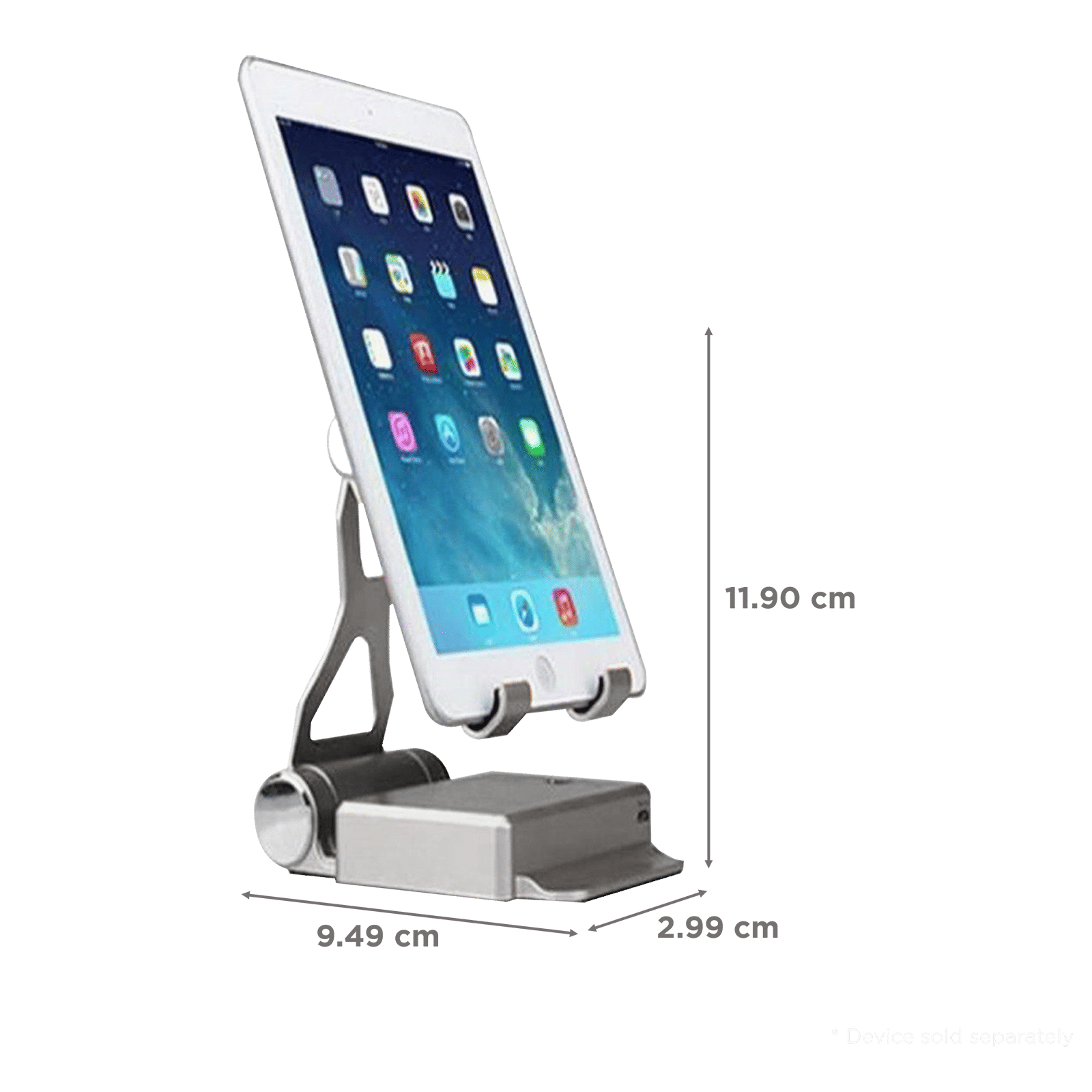 SooPii Foldable Holder For Mobiles and Tablets (In-Built 10000mAh Power Bank, PH01, Silver)_2