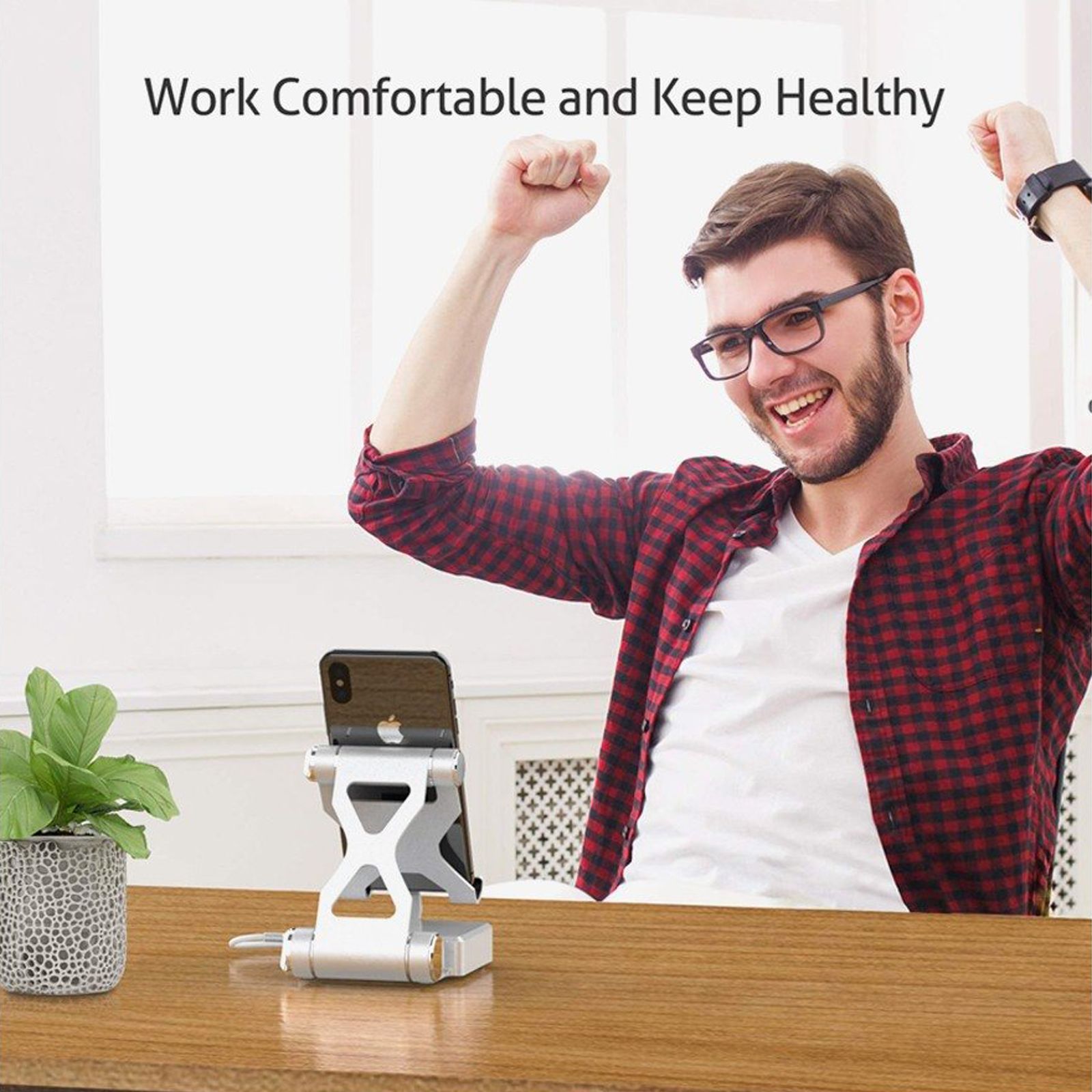 Soopi Stand for Mobiles and Tablets (Built-In 5000mAh Powerbank, Bluetooth Speaker, PH02, Silver) Soopi Stand for Mobiles and Tablets (Built-In 5000mAh Powerbank, Bluetooth Speaker, PH02, Silver)_12