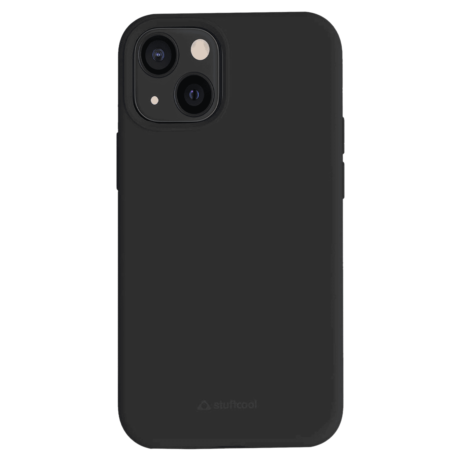 stuffcool Silo Soft and Smooth Rubber Back Cover for Apple iPhone 13 Mini (Camera Protection, Black)_3