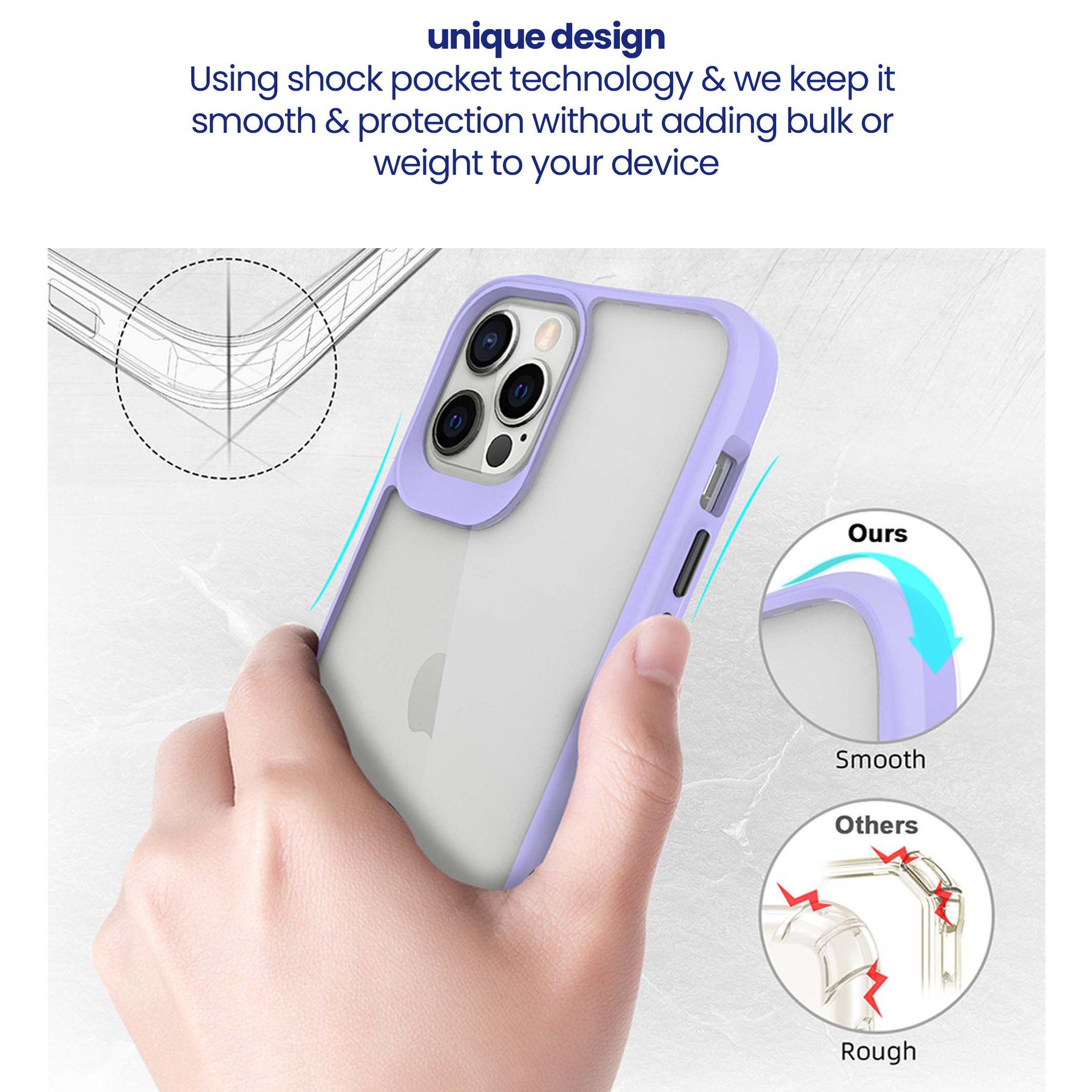 stuffcool Aktion TPU Back Cover for Apple iPhone 13 Pro (Shock Pocket Technology, Purple)_8