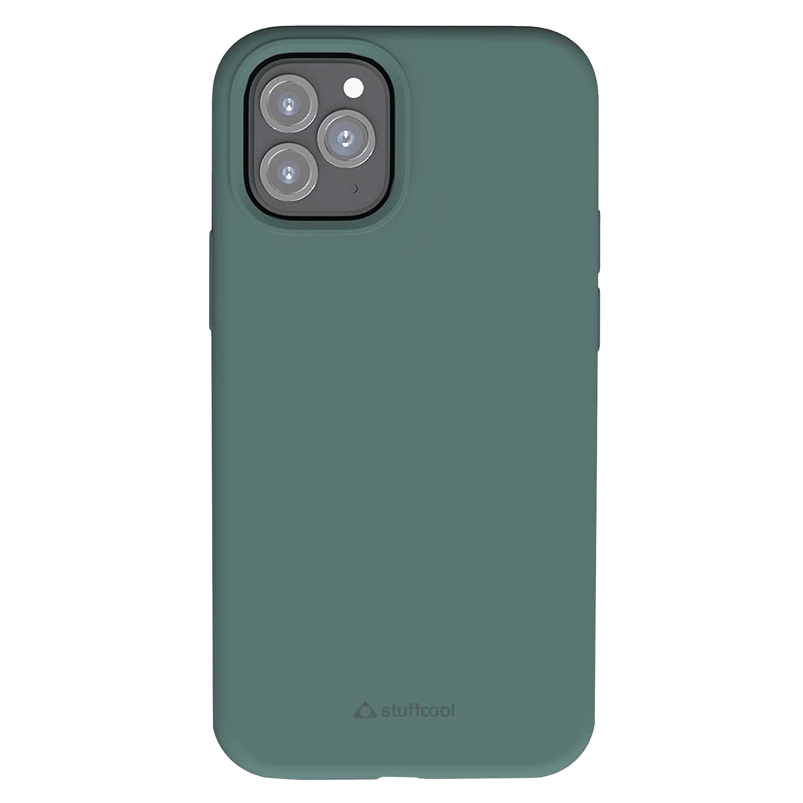 stuffcool Silo Soft and Smooth Rubber Back Cover for Apple iPhone 13 Pro (Camera Protection, Green)_3