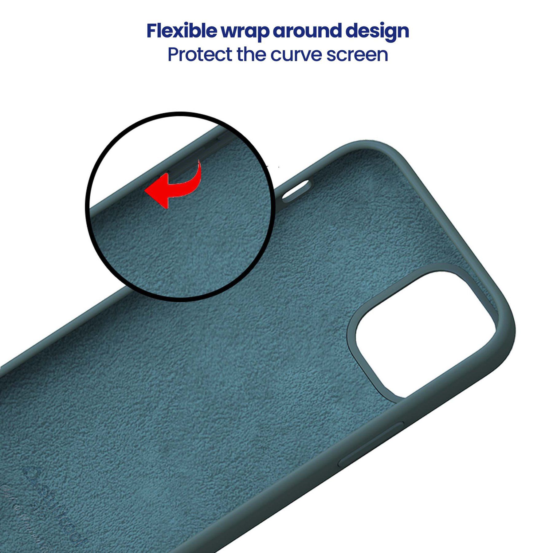 stuffcool Silo Soft and Smooth Rubber Back Cover for Apple iPhone 13 Pro (Camera Protection, Green)_7