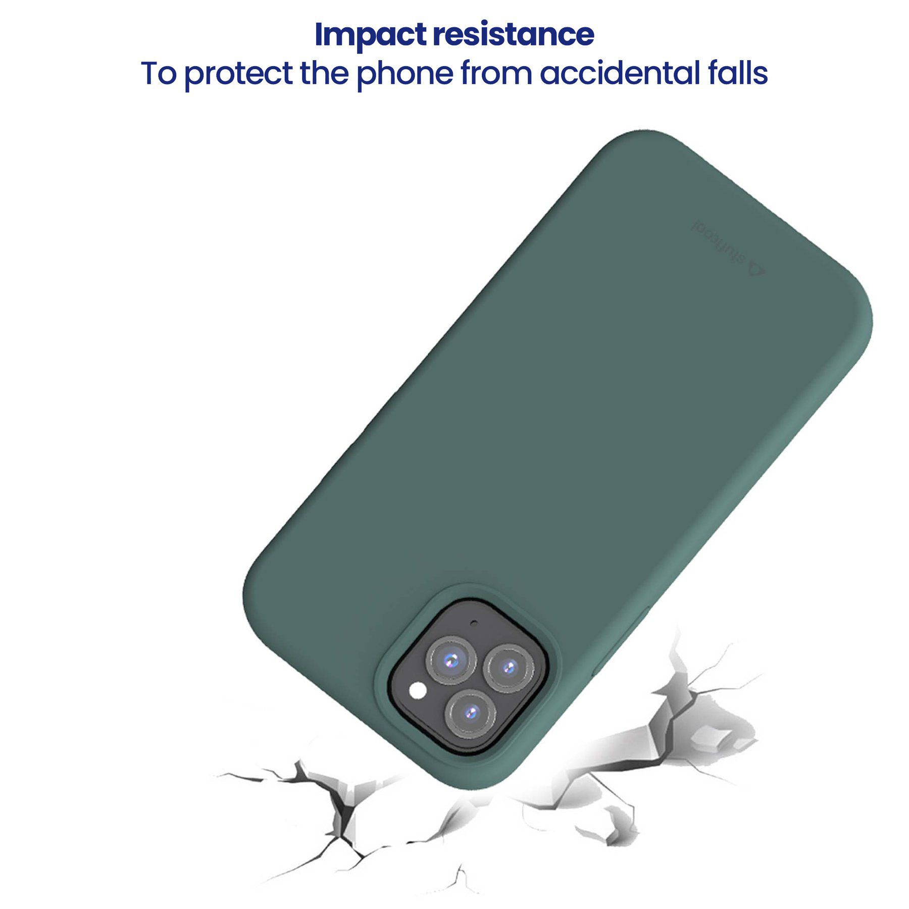 stuffcool Silo Soft and Smooth Rubber Back Cover for Apple iPhone 13 Pro (Camera Protection, Green)_8
