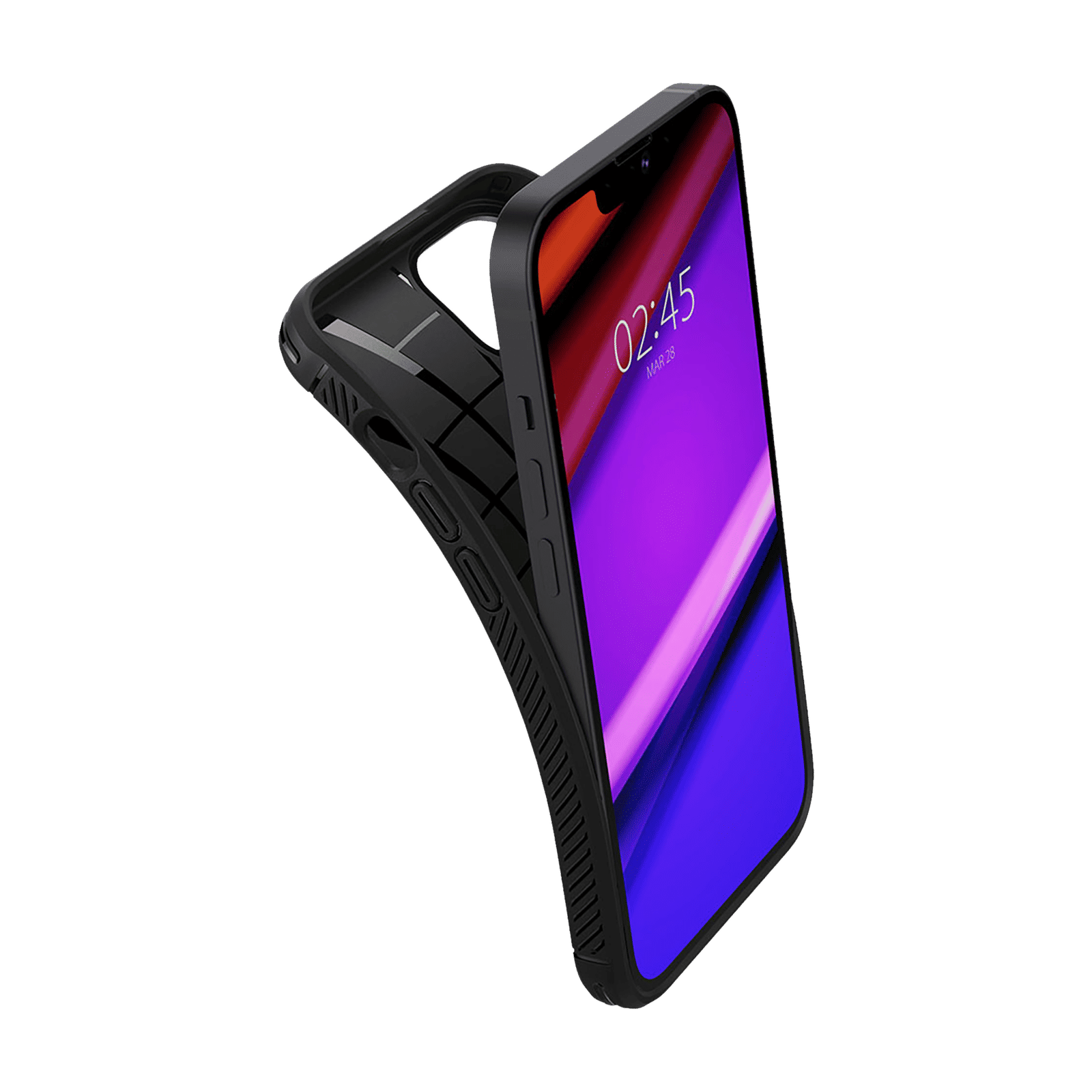 spigen Rugged Armor TPU Back Cover for Apple iPhone 13 Mini (Air Cushion Technology, Matte Black)_10