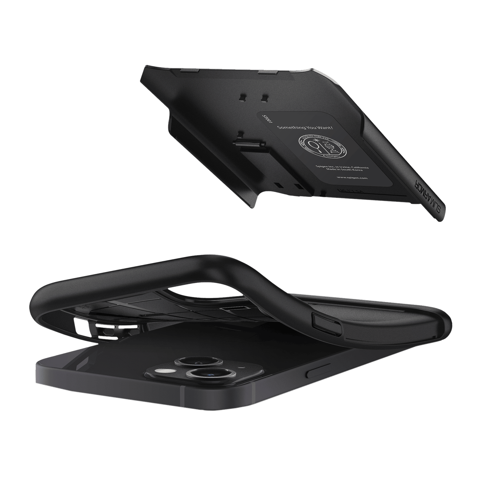 spigen Slim Armor TPU & Polycarbonate Back Cover for Apple iPhone 13 Mini (Wireless Charging Compatible, Black) spigen Slim Armor TPU & Polycarbonate Back Cover for Apple iPhone 13 Mini (Wireless Charging Compatible, Black)_4