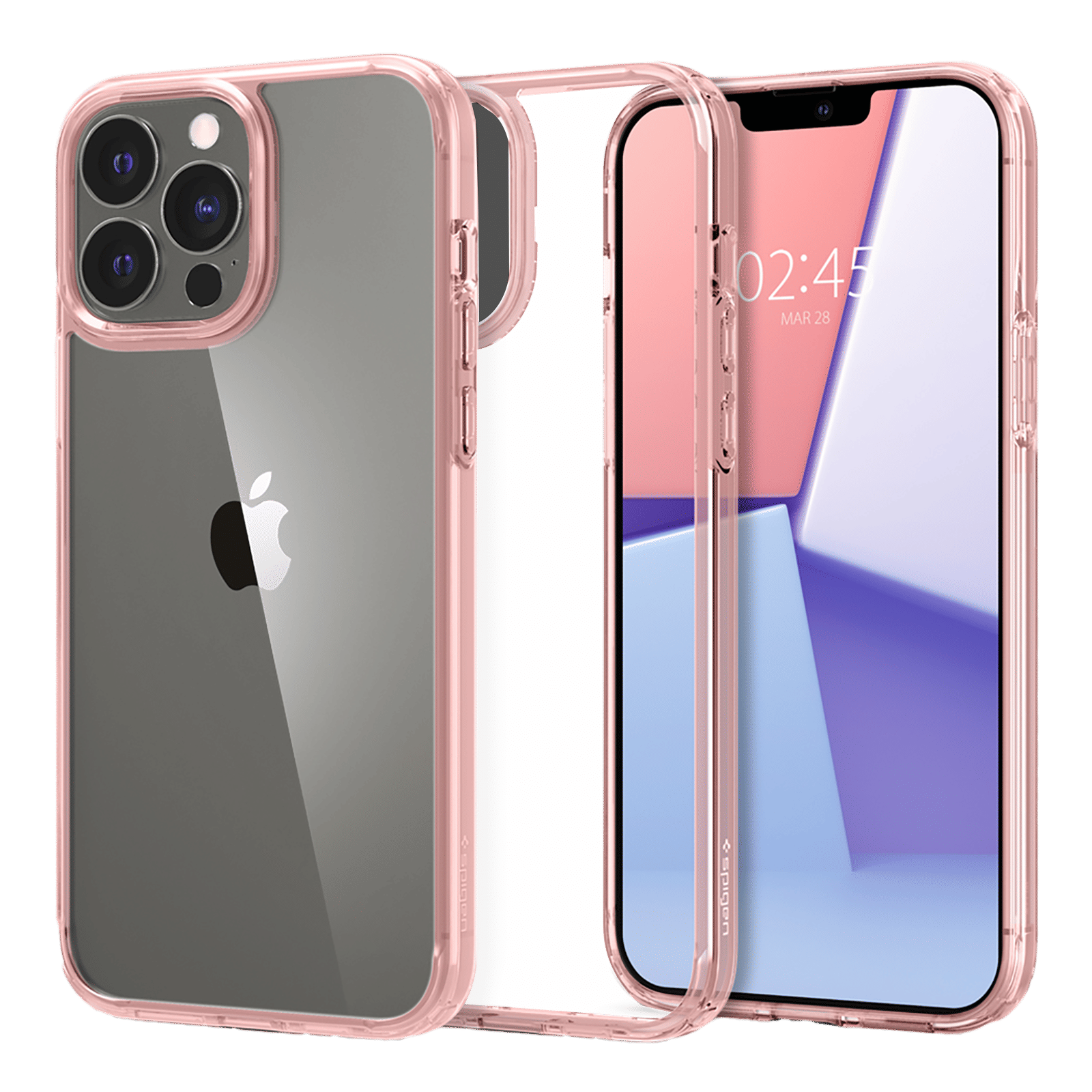 spigen Ultra Hybrid TPU & Polycarbonate Back Cover for Apple iPhone 13 Pro (Supports Wireless Charging, Rose Crystal) spigen Ultra Hybrid TPU & Polycarbonate Back Cover for Apple iPhone 13 Pro (Supports Wireless Charging, Rose Crystal)_1