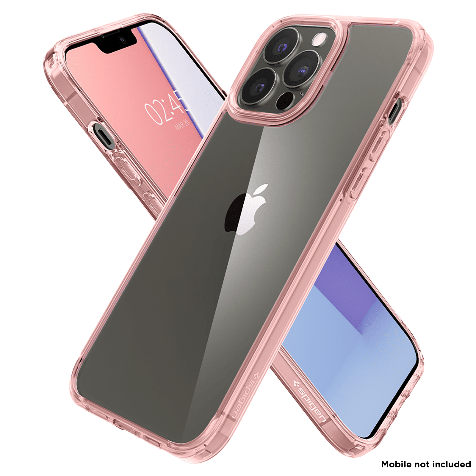 spigen Ultra Hybrid TPU & Polycarbonate Back Cover for Apple iPhone 13 Pro (Supports Wireless Charging, Rose Crystal) spigen Ultra Hybrid TPU & Polycarbonate Back Cover for Apple iPhone 13 Pro (Supports Wireless Charging, Rose Crystal)_6