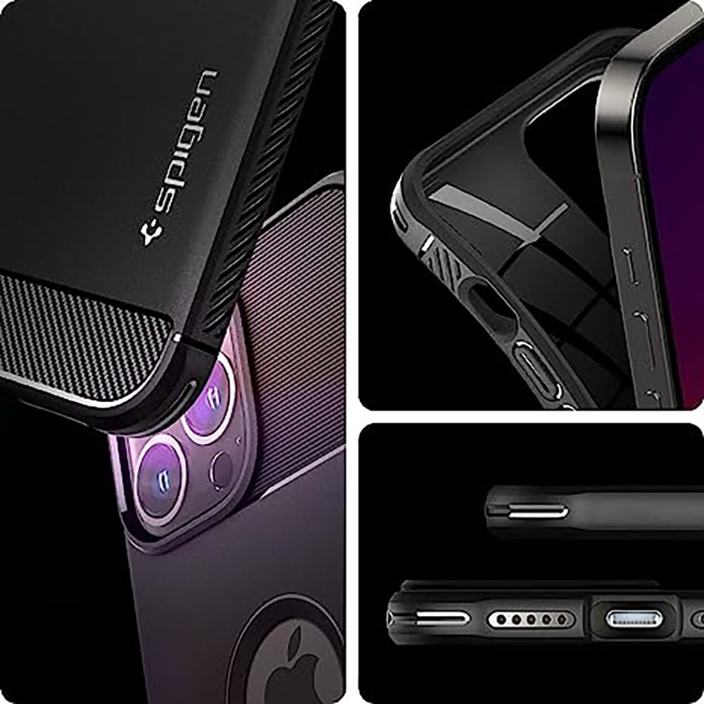 spigen Rugged Armor TPU Back Cover for Apple iPhone 13 Pro Max (Wireless Charging Compatible, Matte Black) spigen Rugged Armor TPU Back Cover for Apple iPhone 13 Pro Max (Wireless Charging Compatible, Matte Black)_5