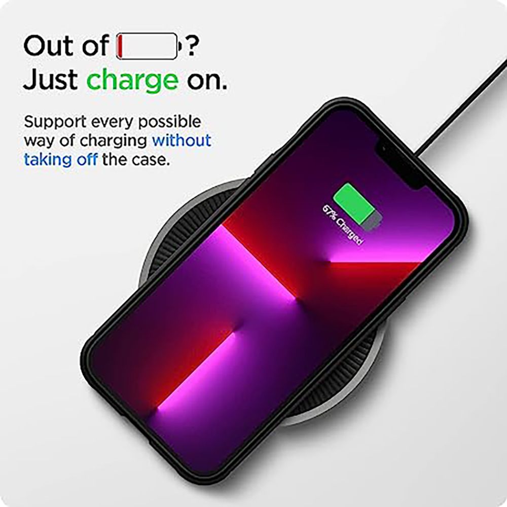 spigen Rugged Armor TPU Back Cover for Apple iPhone 13 Pro Max (Wireless Charging Compatible, Matte Black) spigen Rugged Armor TPU Back Cover for Apple iPhone 13 Pro Max (Wireless Charging Compatible, Matte Black)_6