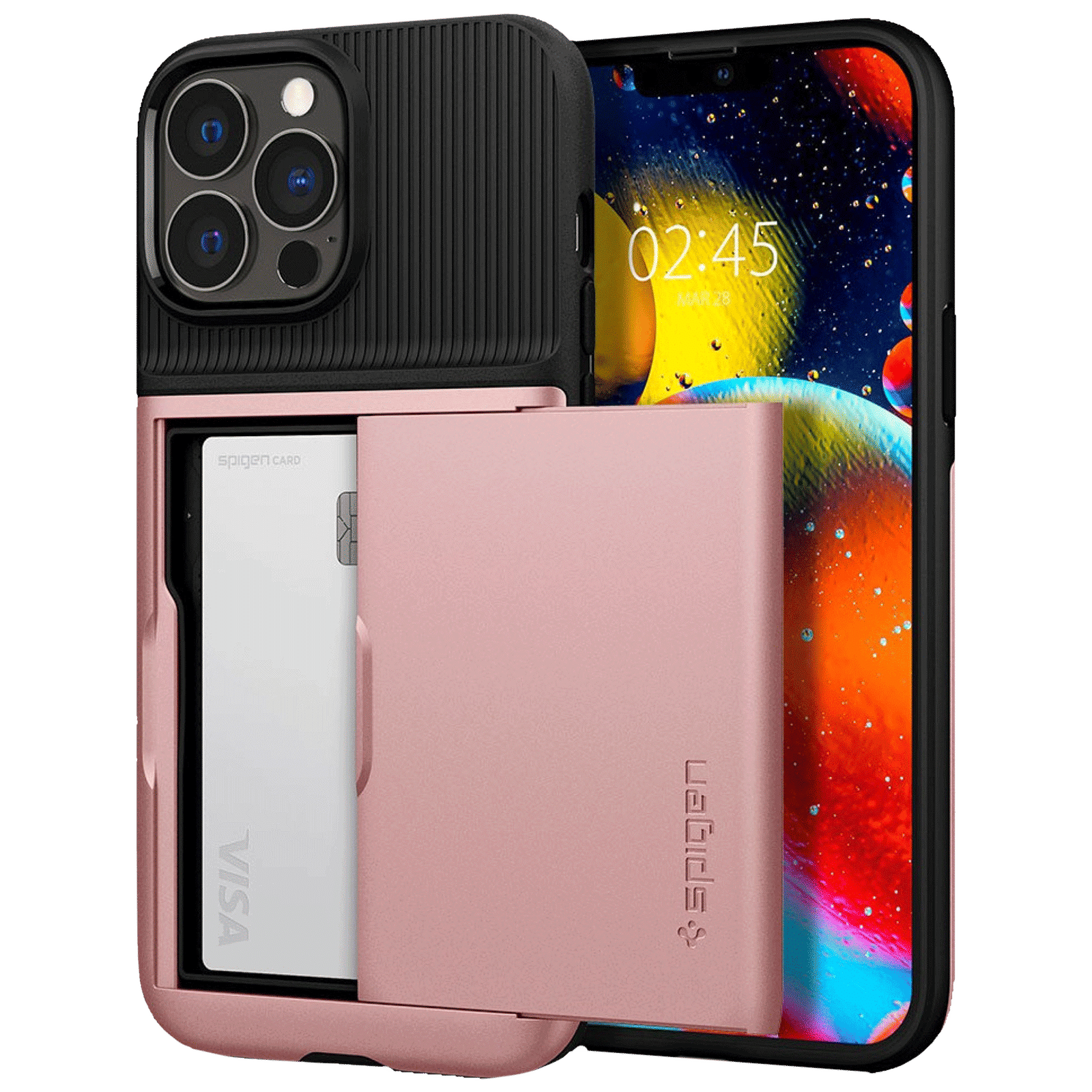 spigen Slim Armor CS TPU & Polycarbonate Back Cover for Apple iPhone 13 Pro Max (Air Cushion Technology, Rose Gold) spigen Slim Armor CS TPU & Polycarbonate Back Cover for Apple iPhone 13 Pro Max (Air Cushion Technology, Rose Gold)_1