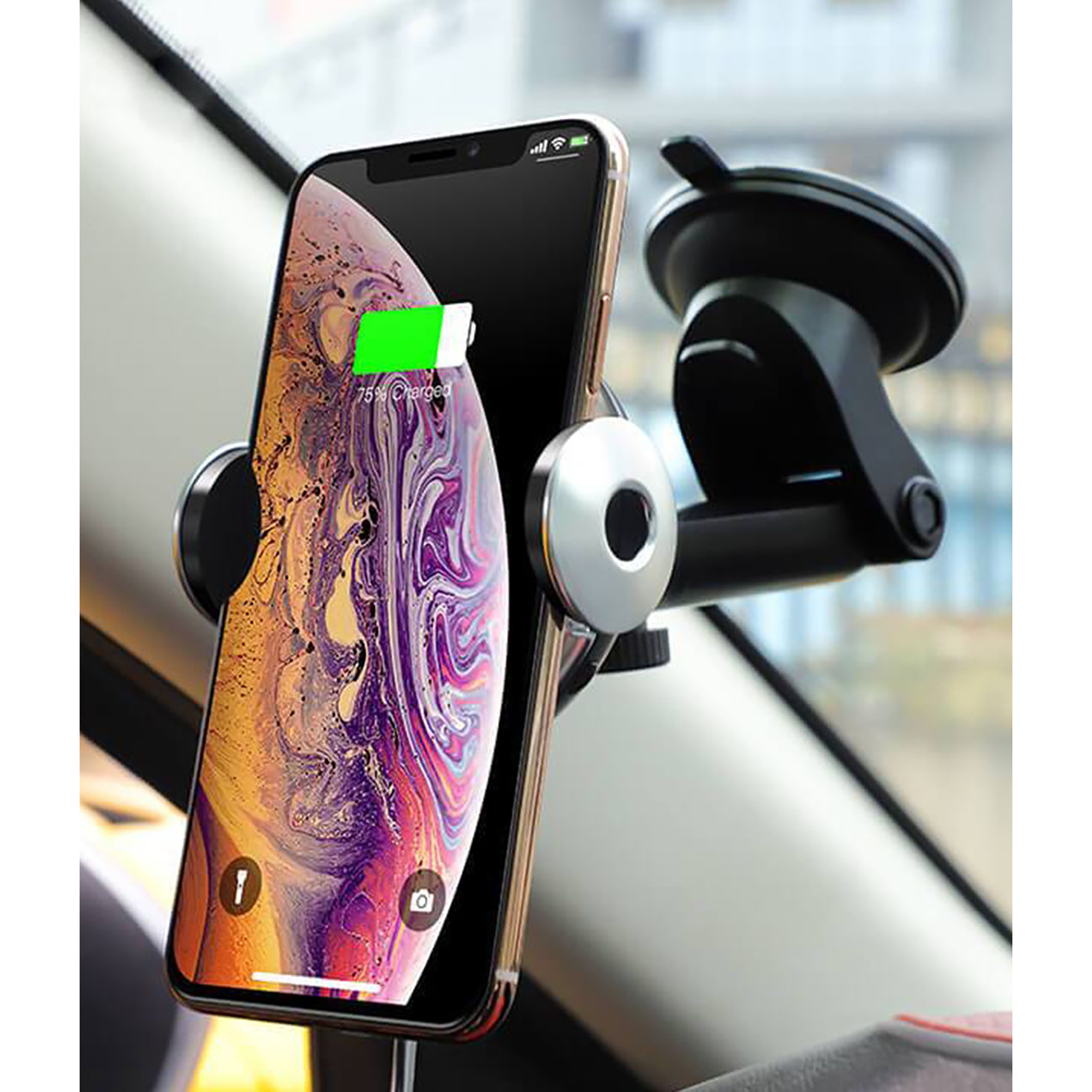 macmerise Autobot Pro Car Mount For Mobiles (360 Degree Rotation, Black)_10