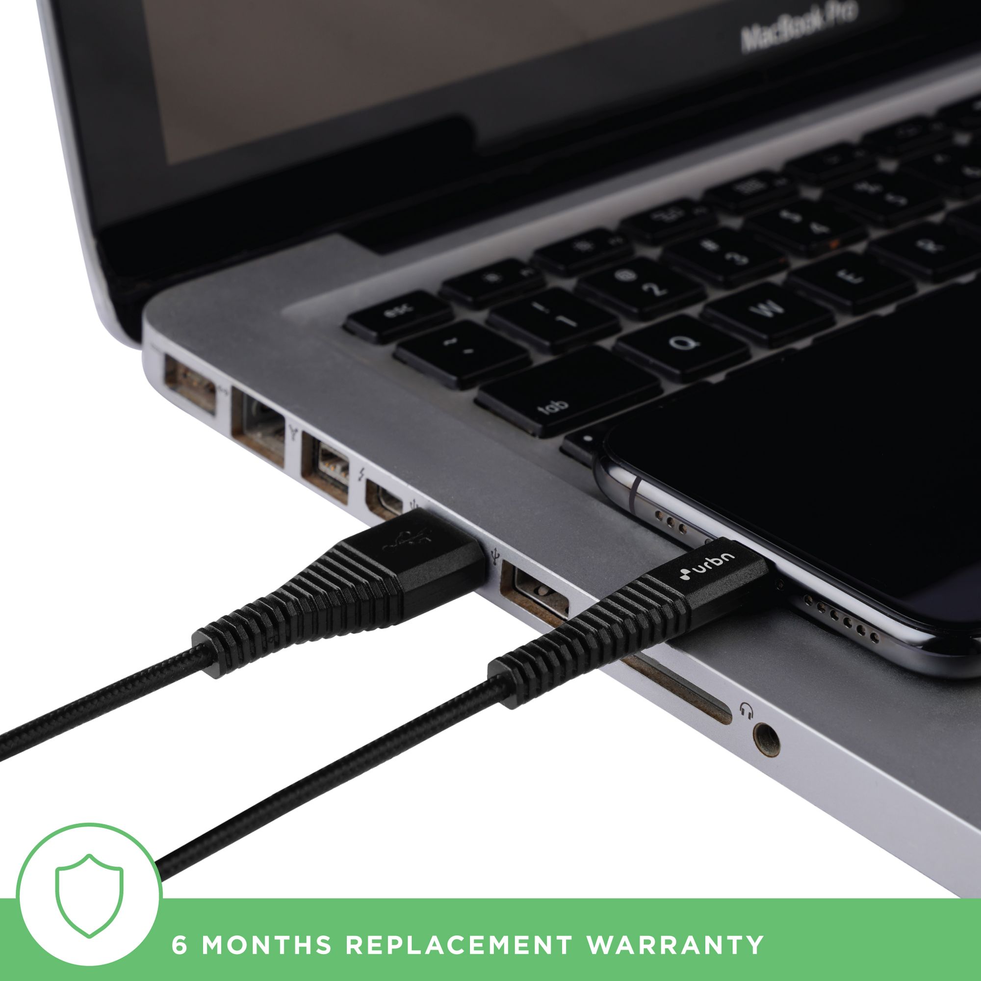 urbn Type A to Lightning 3.93 Feet (1.2M) Cable (Sync & Charge, Black)_3