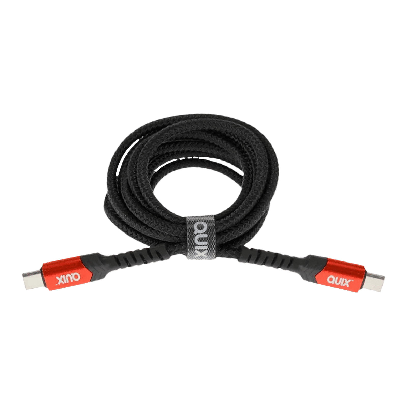 Quix Type C to Type C 4.95 Feet (1.5 M) Cable (Sync & Charge, Black) Quix Type C to Type C 4.95 Feet (1.5 M) Cable (Sync & Charge, Black)_1