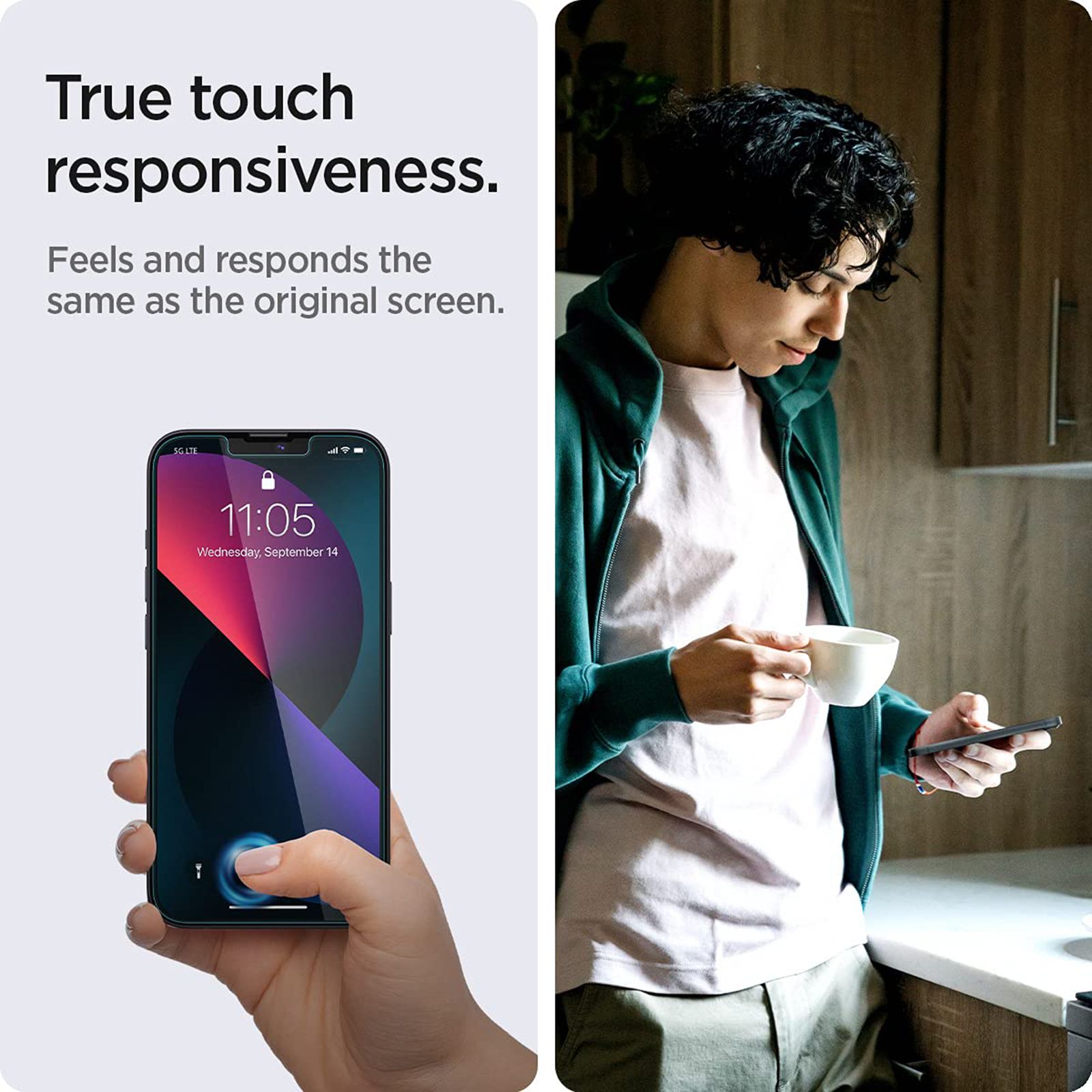 spigen GLAS.tR EZ Fit Screen Protector for Apple iPhone 13, 13 Mini, 13 Pro Max (Fingerprint Resistant) spigen GLAS.tR EZ Fit Screen Protector for Apple iPhone 13, 13 Mini, 13 Pro Max (Fingerprint Resistant)_4