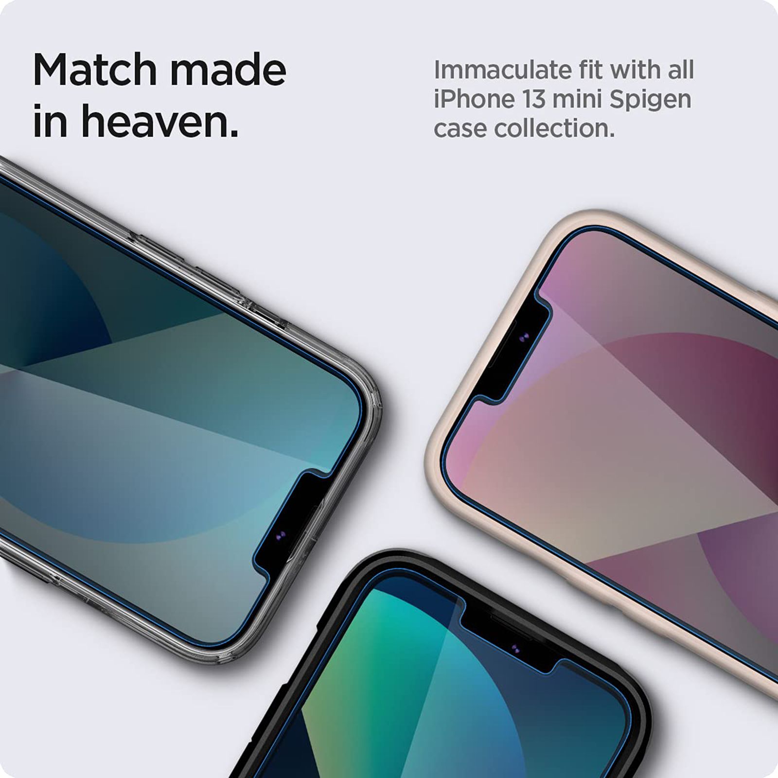 spigen GLAS.tR EZ Fit Screen Protector for Apple iPhone 13, 13 Mini, 13 Pro Max (Fingerprint Resistant) spigen GLAS.tR EZ Fit Screen Protector for Apple iPhone 13, 13 Mini, 13 Pro Max (Fingerprint Resistant)_8