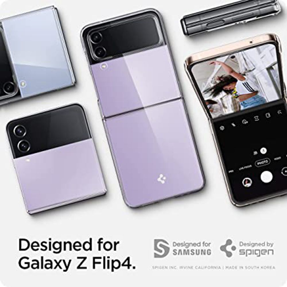 spigen AIRSKIN Polycarbonate Back Case for SAMSUNG Galaxy Z Flip 4 (Wireless Charging Compatible, Crystal Clear) spigen AIRSKIN Polycarbonate Back Case for SAMSUNG Galaxy Z Flip 4 (Wireless Charging Compatible, Crystal Clear)_5