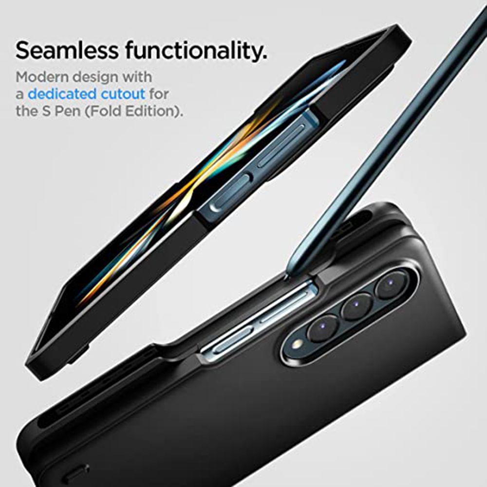 spigen Thin Fit Pro TPU & Polycarbonate Back Case for SAMSUNG Galaxy Z Fold 4 (Wireless Charging Compatible, Black) spigen Thin Fit Pro TPU & Polycarbonate Back Case for SAMSUNG Galaxy Z Fold 4 (Wireless Charging Compatible, Black)_14