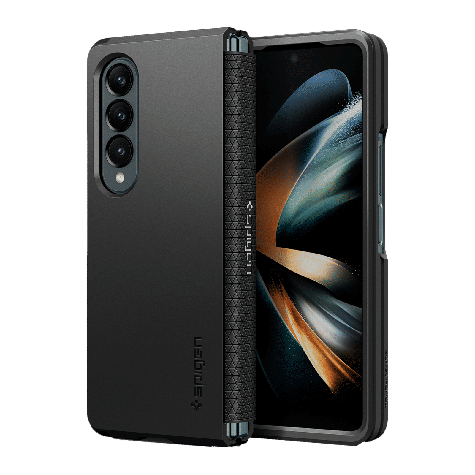 spigen Tough Armor TPU & Polycarbonate Back Case for SAMSUNG Galaxy Z Fold 4 (Wireless Charging Compatible, Black) spigen Tough Armor TPU & Polycarbonate Back Case for SAMSUNG Galaxy Z Fold 4 (Wireless Charging Compatible, Black)_1